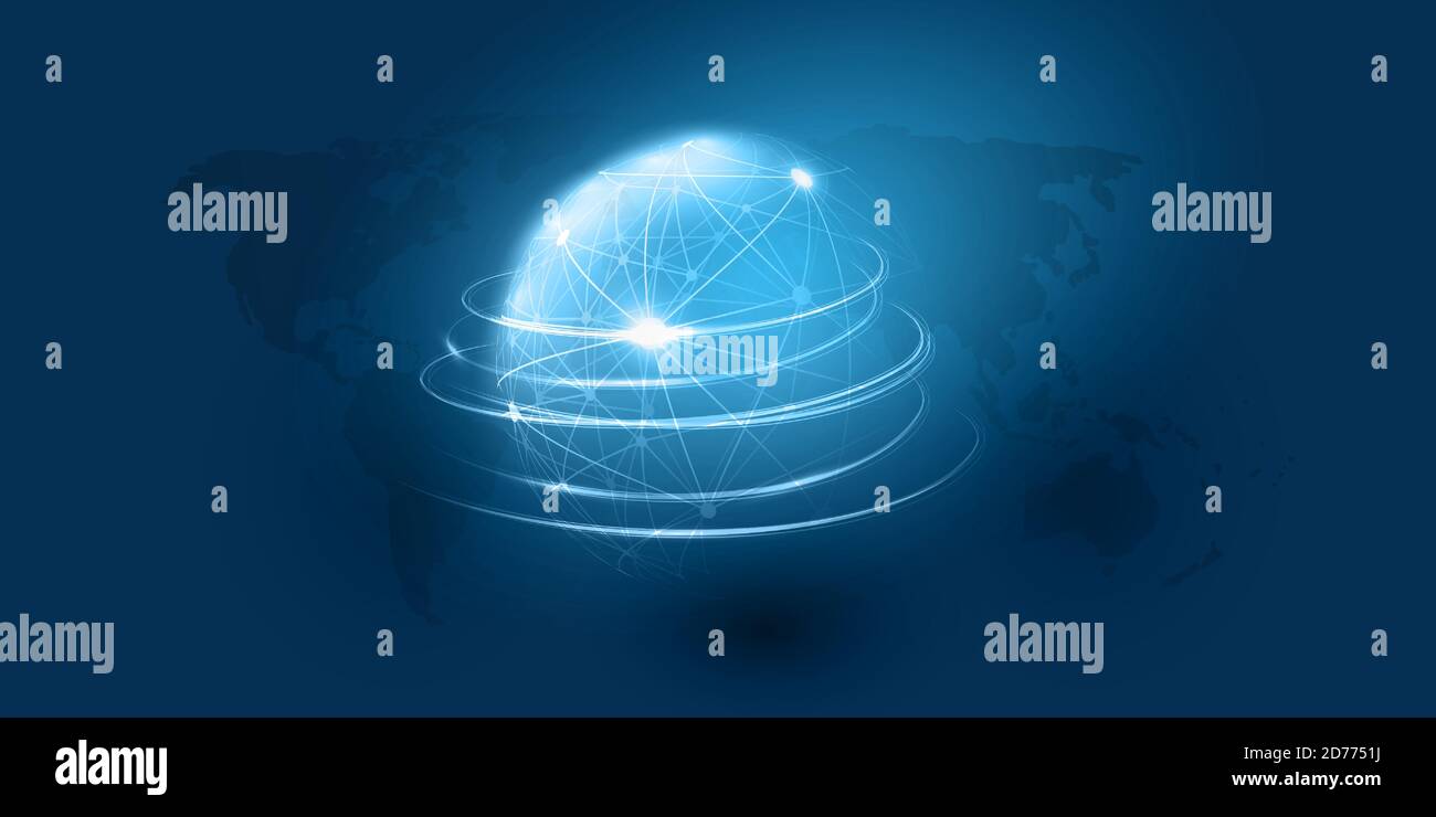 Abstract Blue Minimal Style Cloud Computing, Networks Structure ...