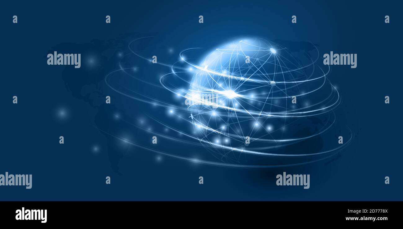 Abstract Blue Minimal Style Cloud Computing, Networks Structure ...