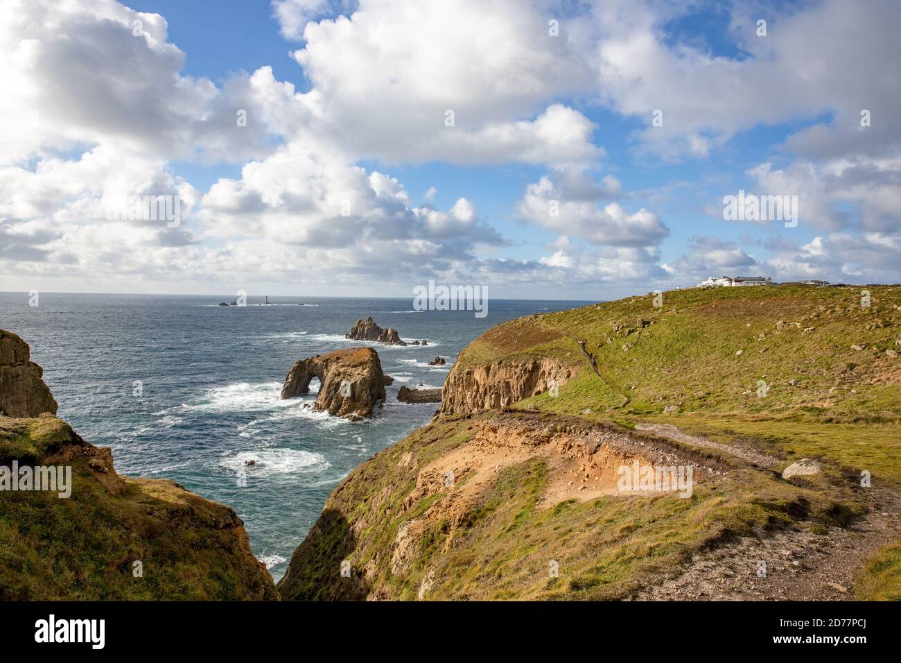 Lands End Cornwall Stock Photo