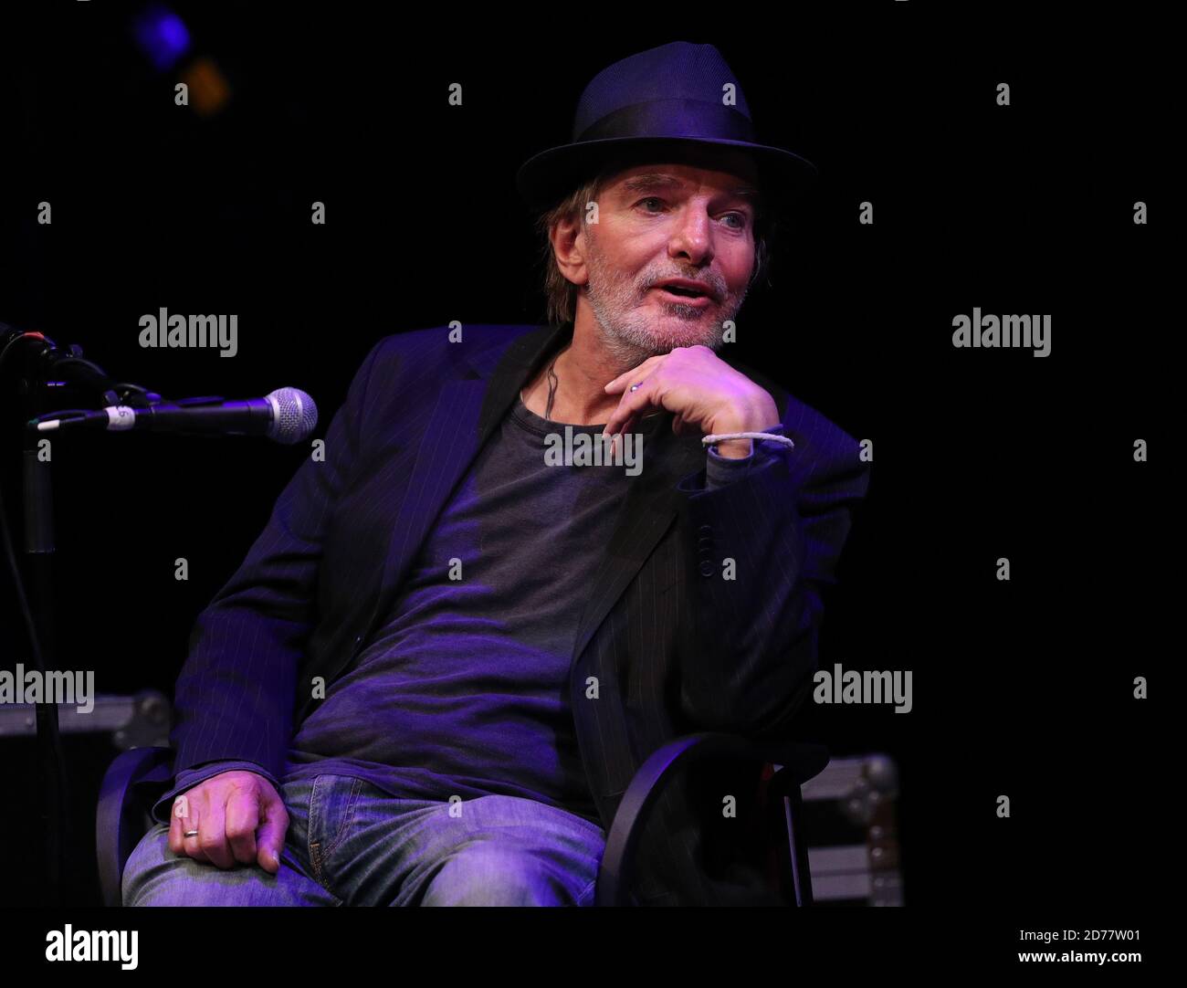 One of the original members of The Damned Brian James during a press conference at the Roundhouse, London, announcing their one-off July 2021 tour, playing London Eventim Apollo Friday 09 July, Birmingham 02 Academy Friday 16 July, Glasgow 02 Academy Saturday 17 July and Manchester 02 Apollo Sunday 18 July. Stock Photo