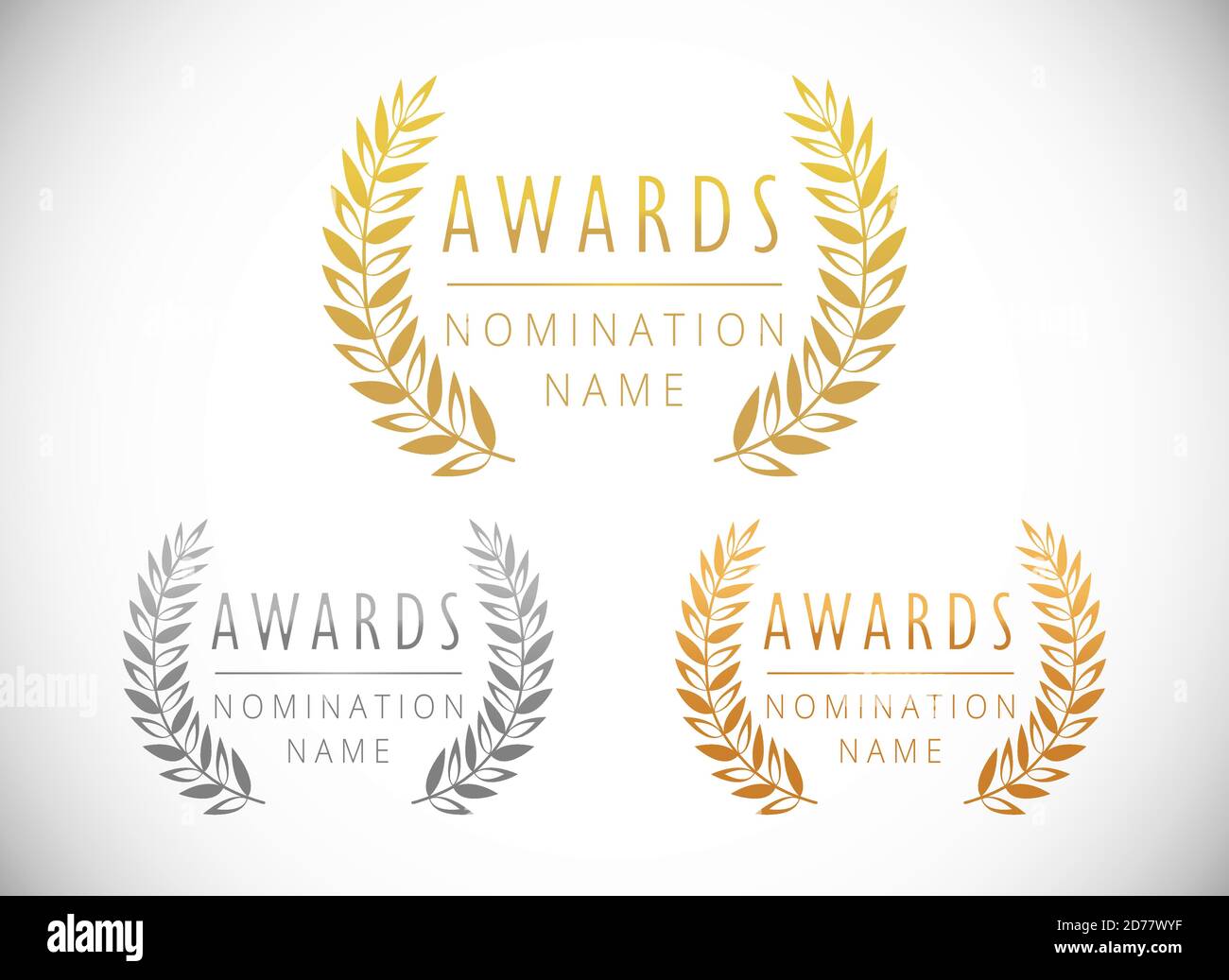 Awards logotype set. Isolated abstract graphic design template. First ...