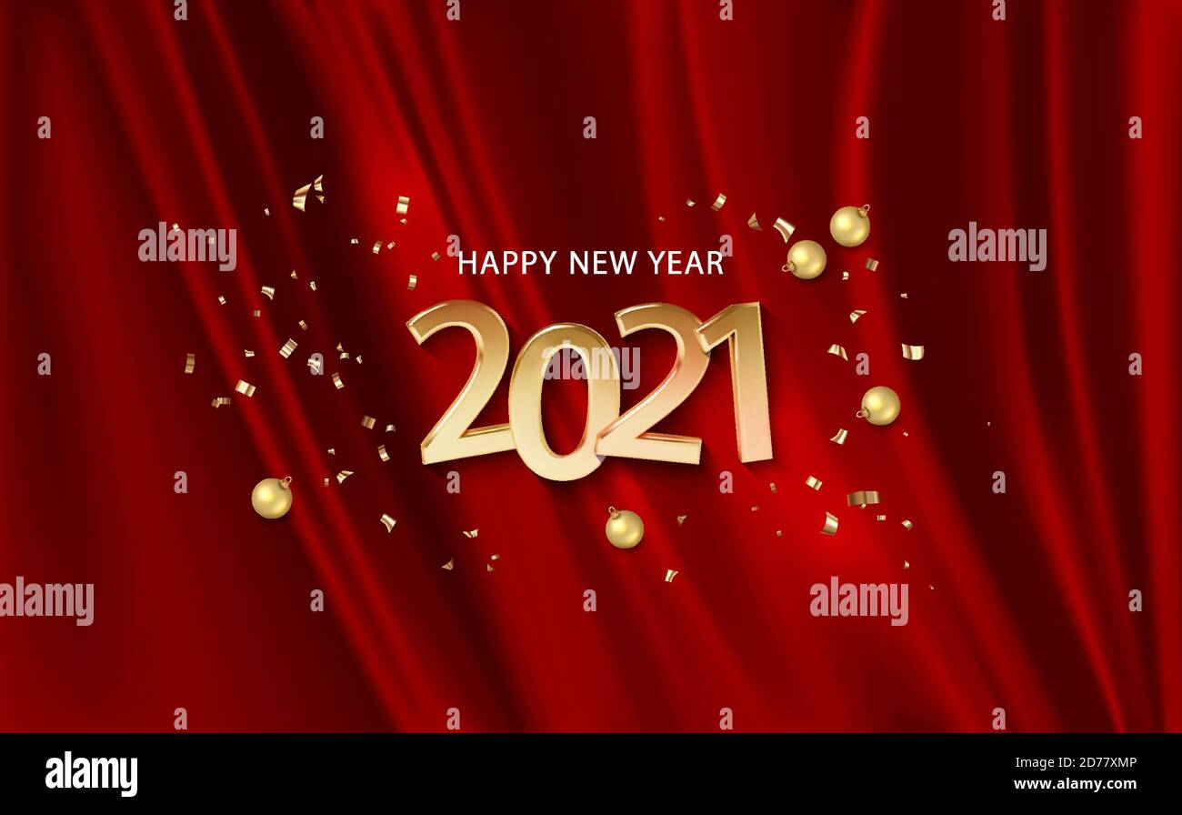 New Year 2021 banner Stock Vector