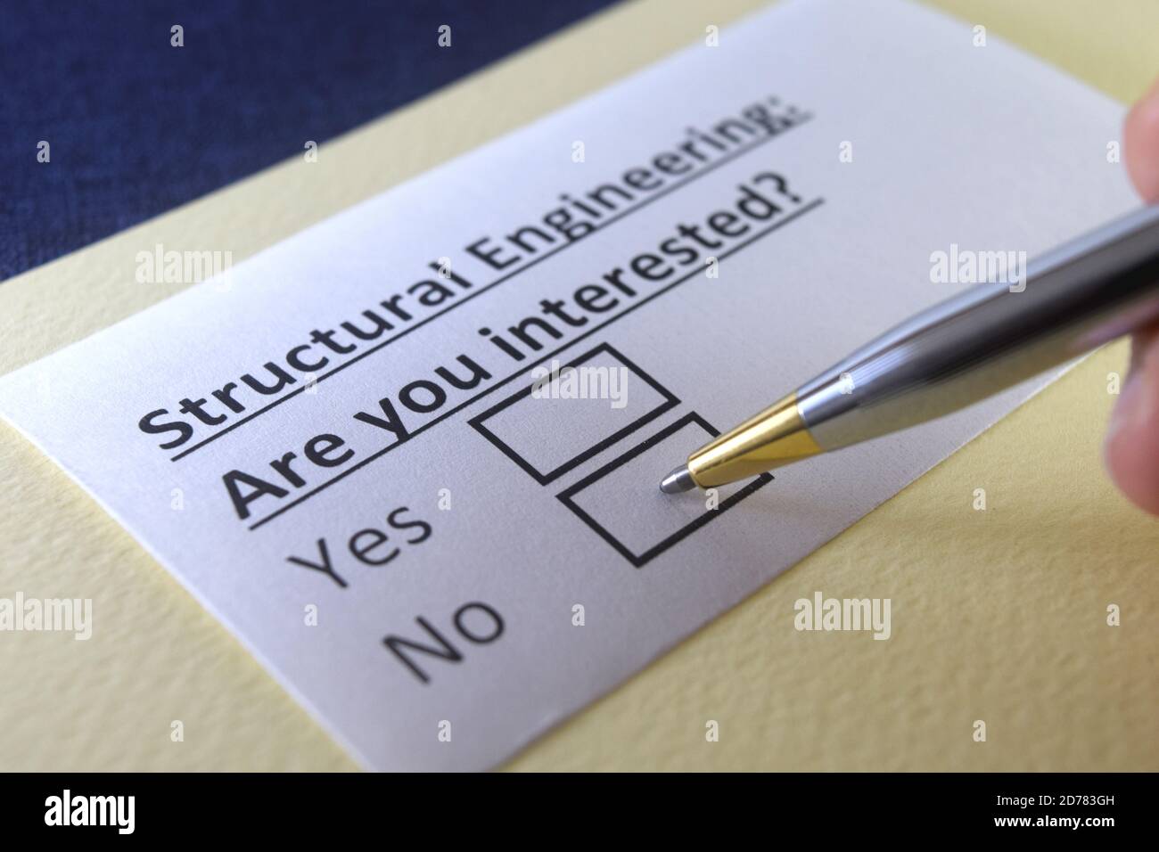 One person is answering question about structural engineering. Stock Photo