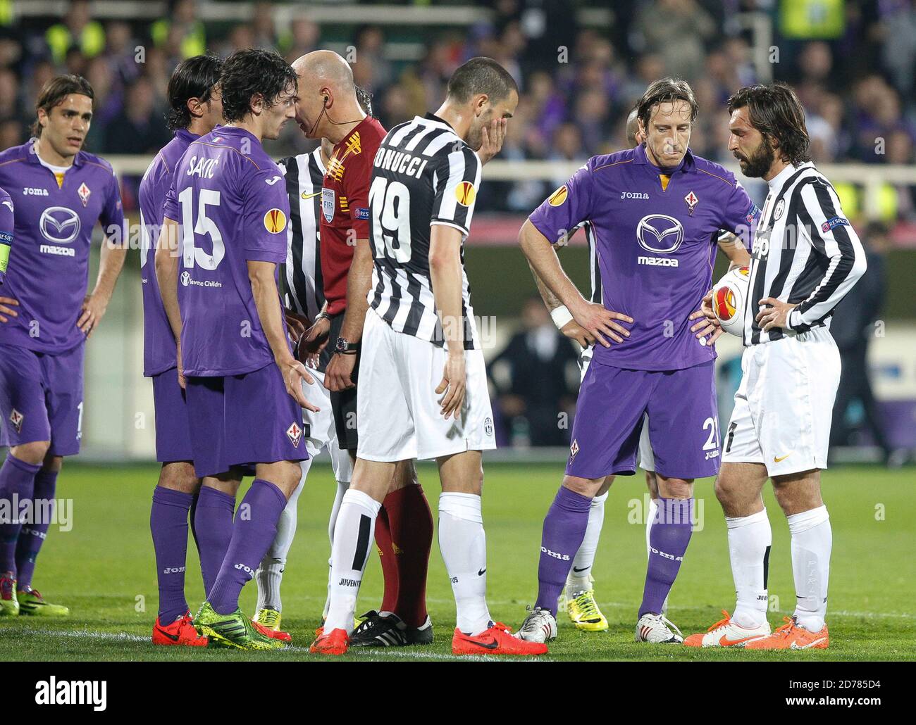 Andrea Pirlo of Juventus Turin during the UEFA Europa League,8eme Finale ,  match between Fiorentina and