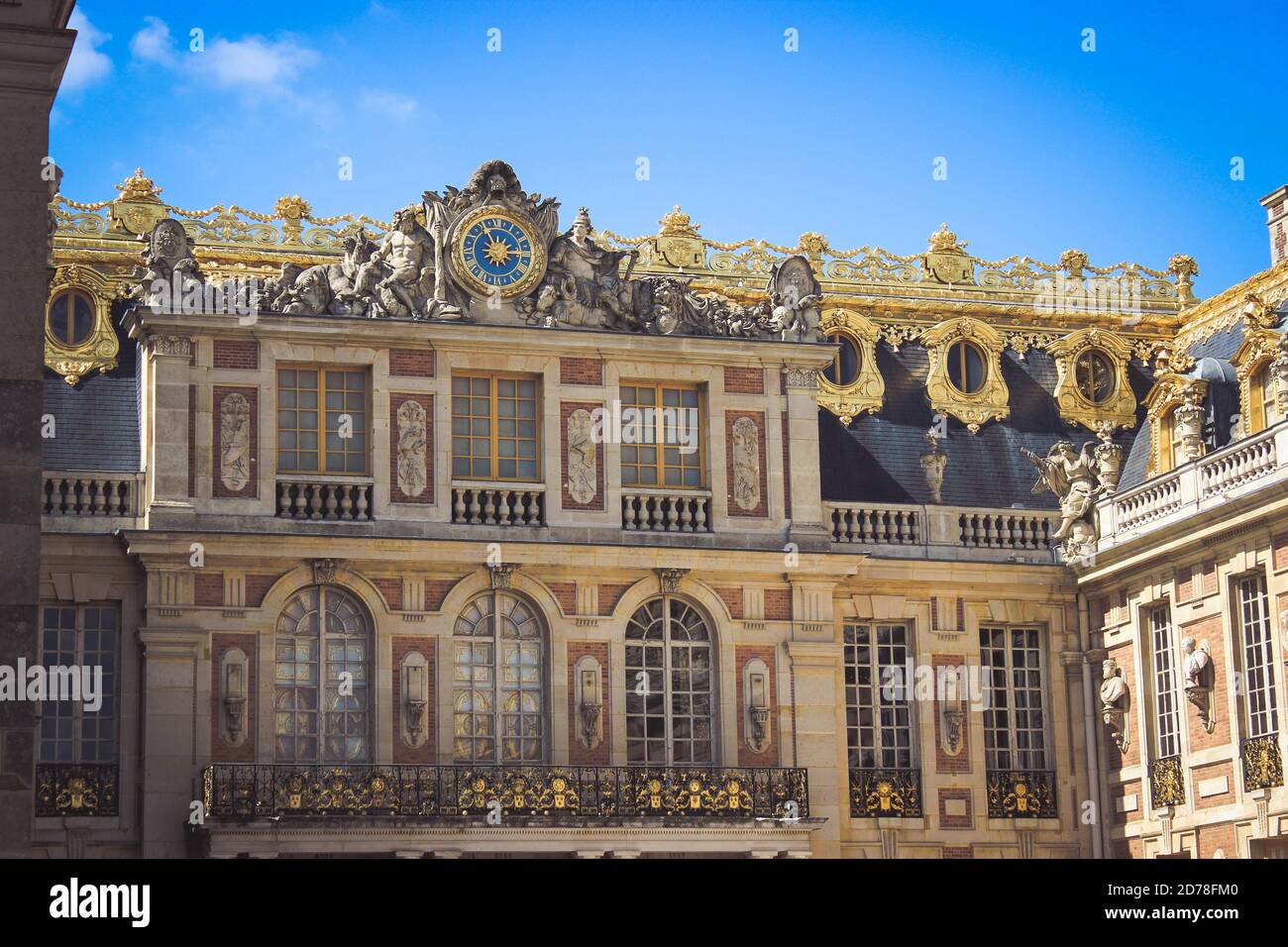 The gold Palace of Versailles in Paris France. Previous home of the Sun King Stock Photo Alamy