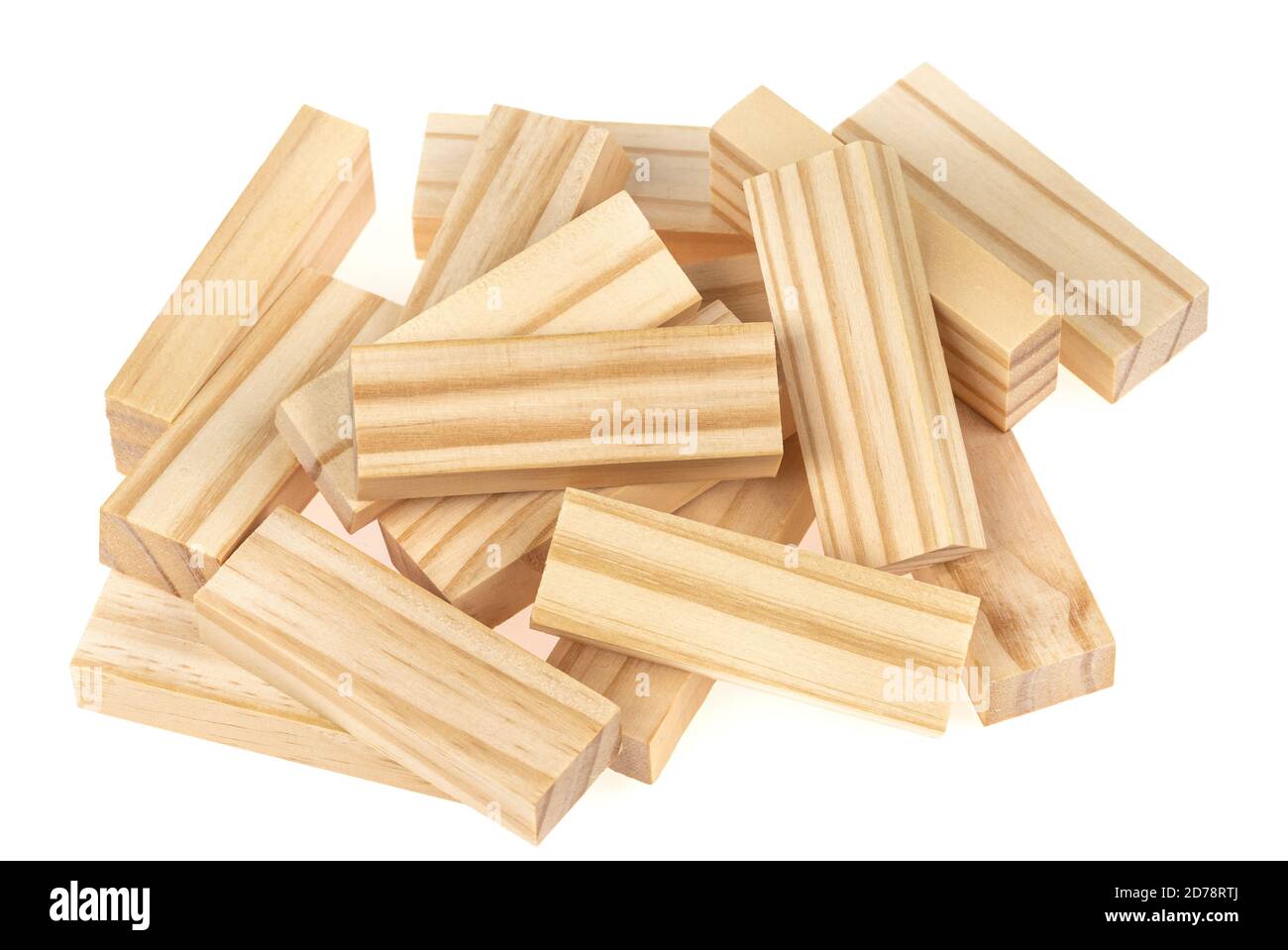 Stack wooden blocks isolated on a white background. Wooden Blocks ...