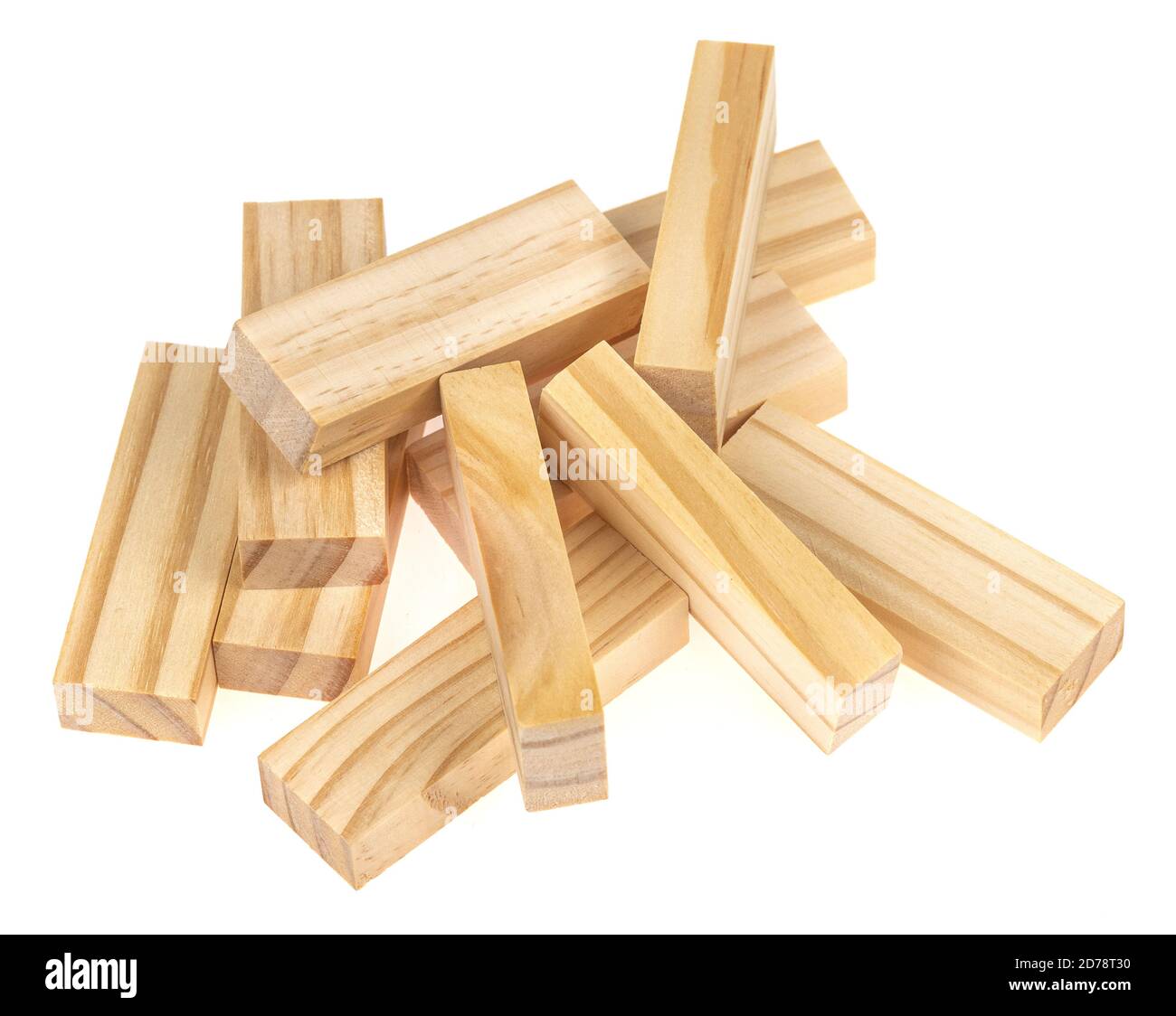 Stack wooden blocks isolated on a white background. Wooden Blocks ...