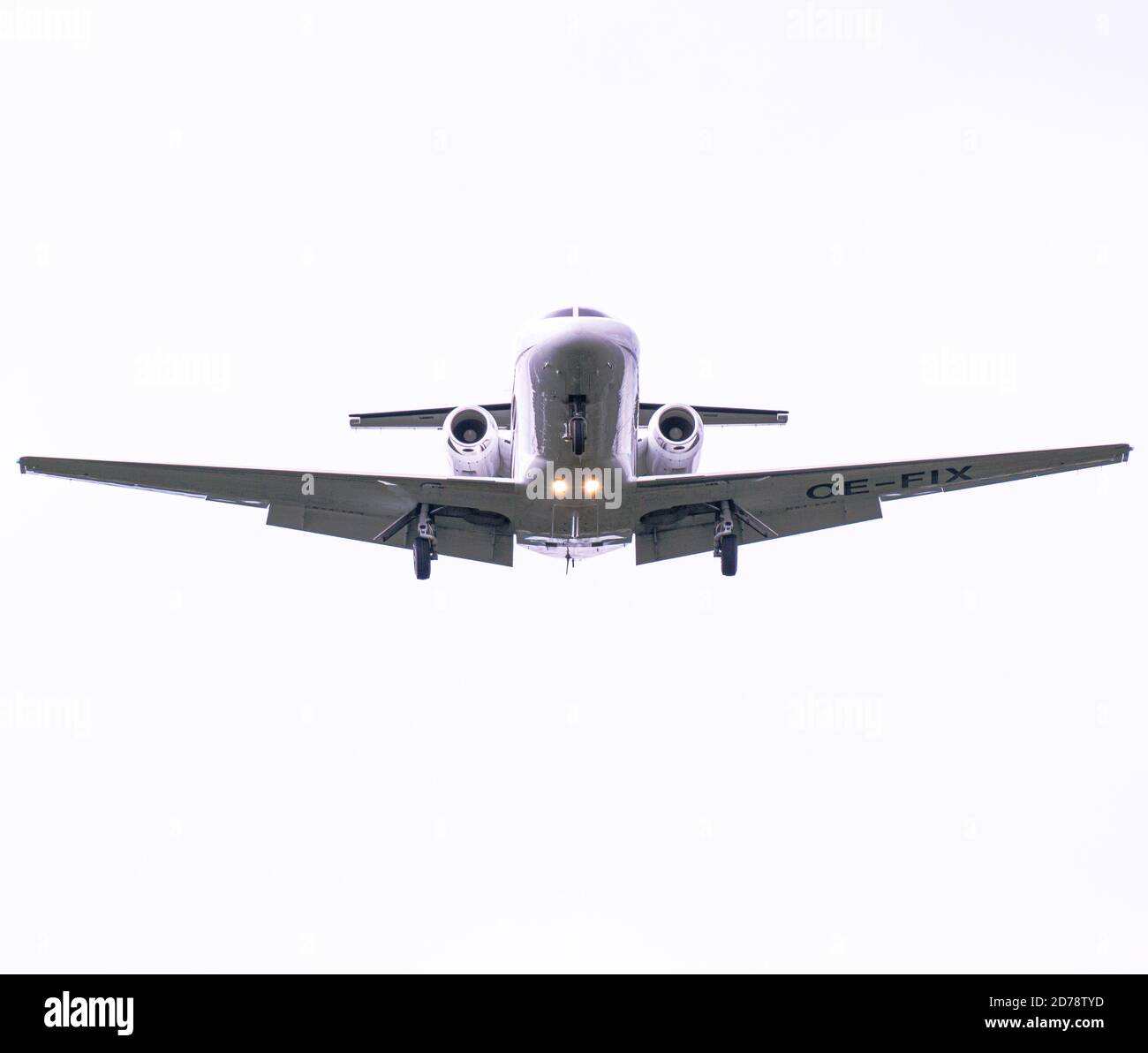 Lovely Plane is flying over me Stock Photo