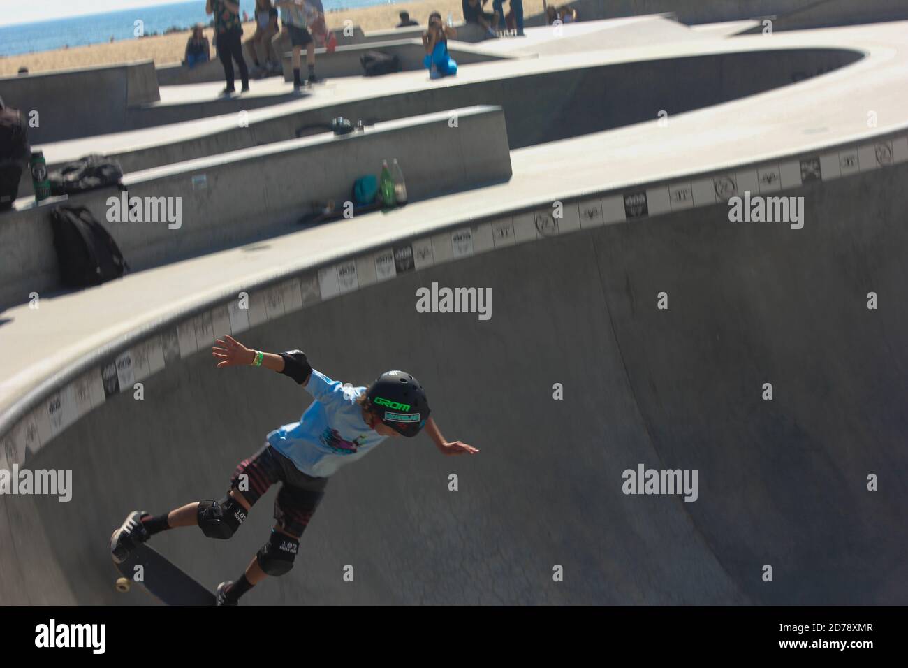 A skateboarder in Venice Beach, California Stock Photo