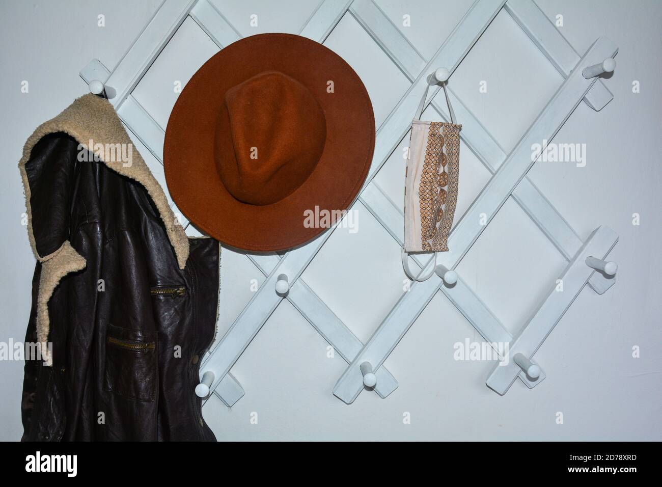Suspended leather jacket hi-res stock photography and images - Alamy