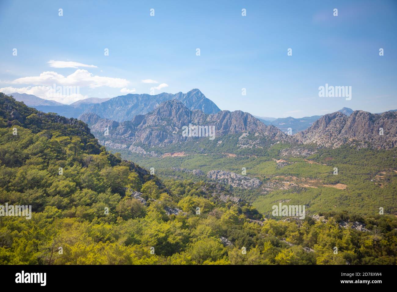View from Tunektepe Cable car on mountains near Antalya, Turkey Stock Photo