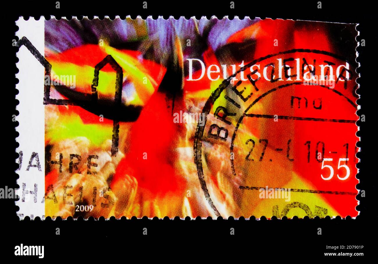 MOSCOW, RUSSIA OCTOBER 21, 2017 A stamp printed in German Federal