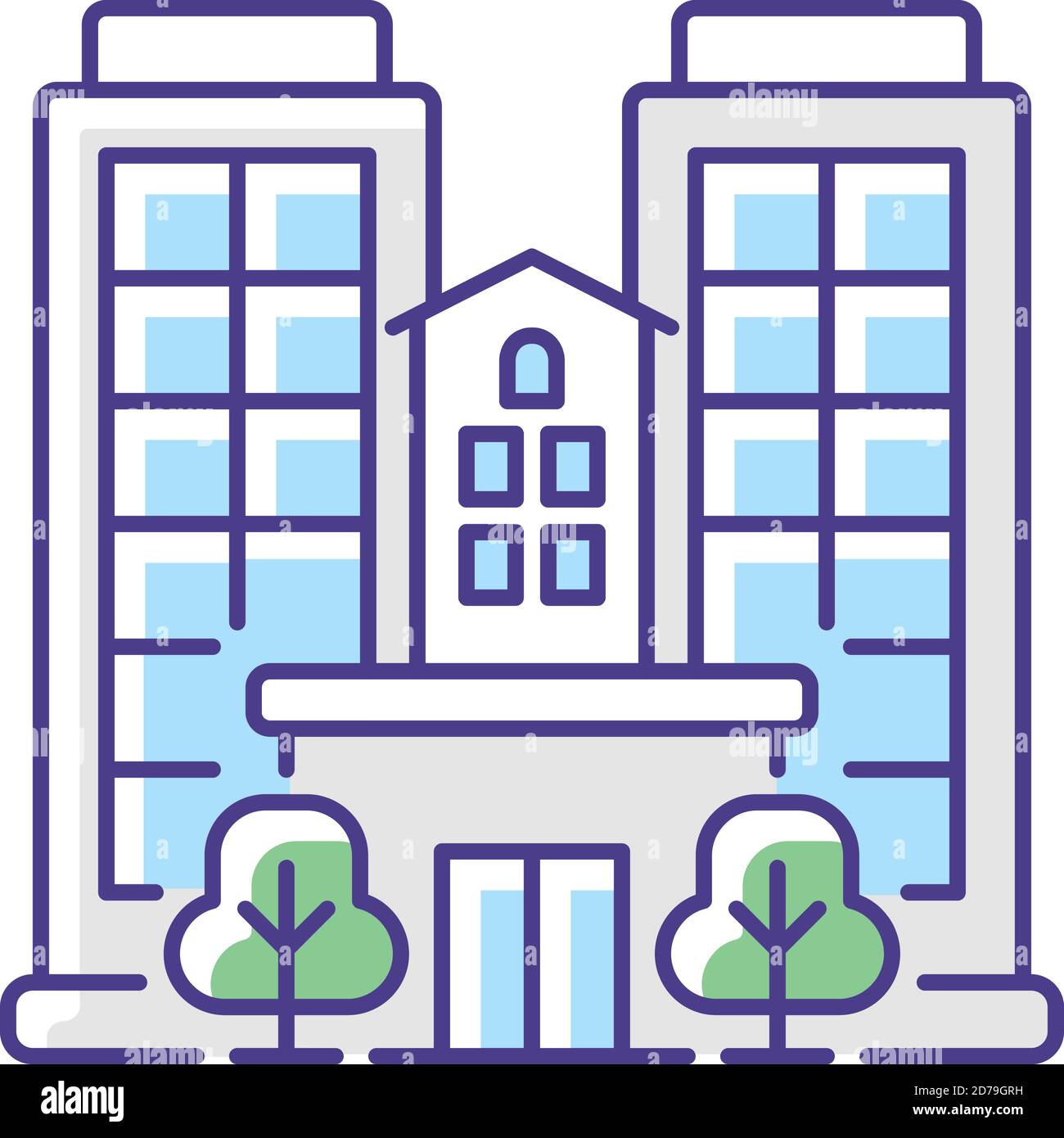 Condominium RGB color icon Stock Vector Image & Art - Alamy