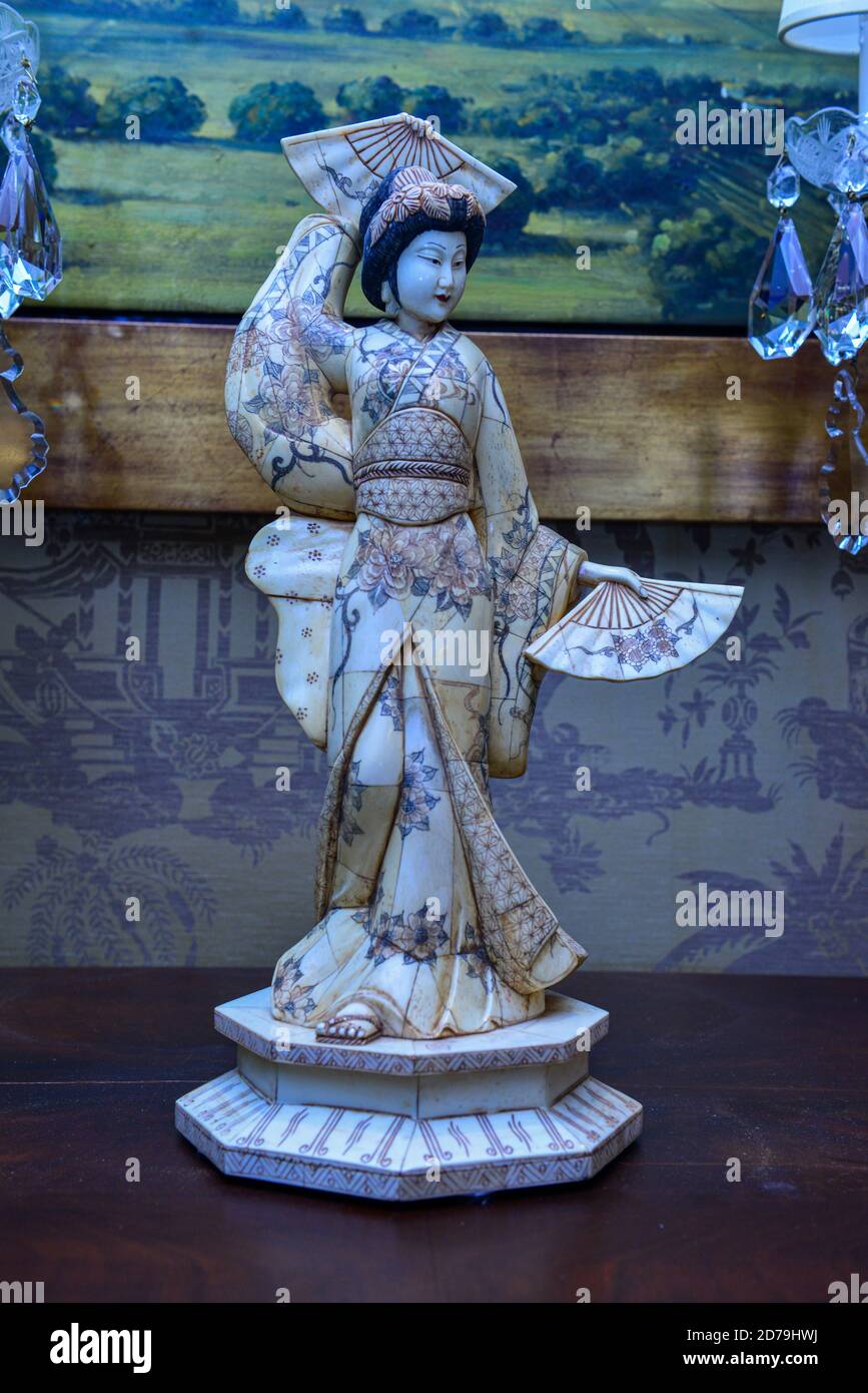 Chinese statue of a dancing woman. The ancient culture of China. Asian masterpieces. Stock Photo