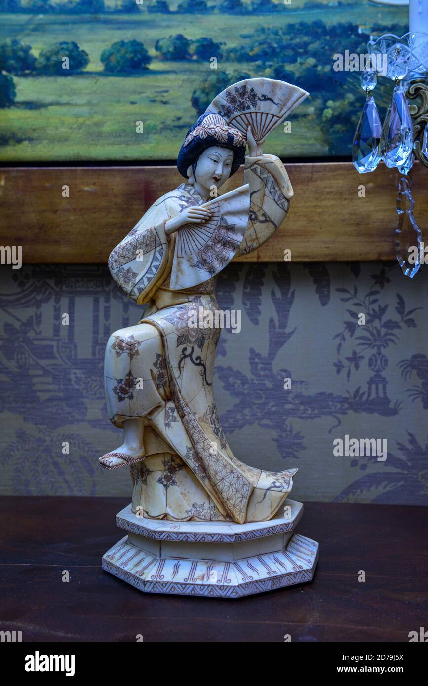 Chinese statue of a dancing woman. The ancient culture of China. Asian masterpieces. Stock Photo