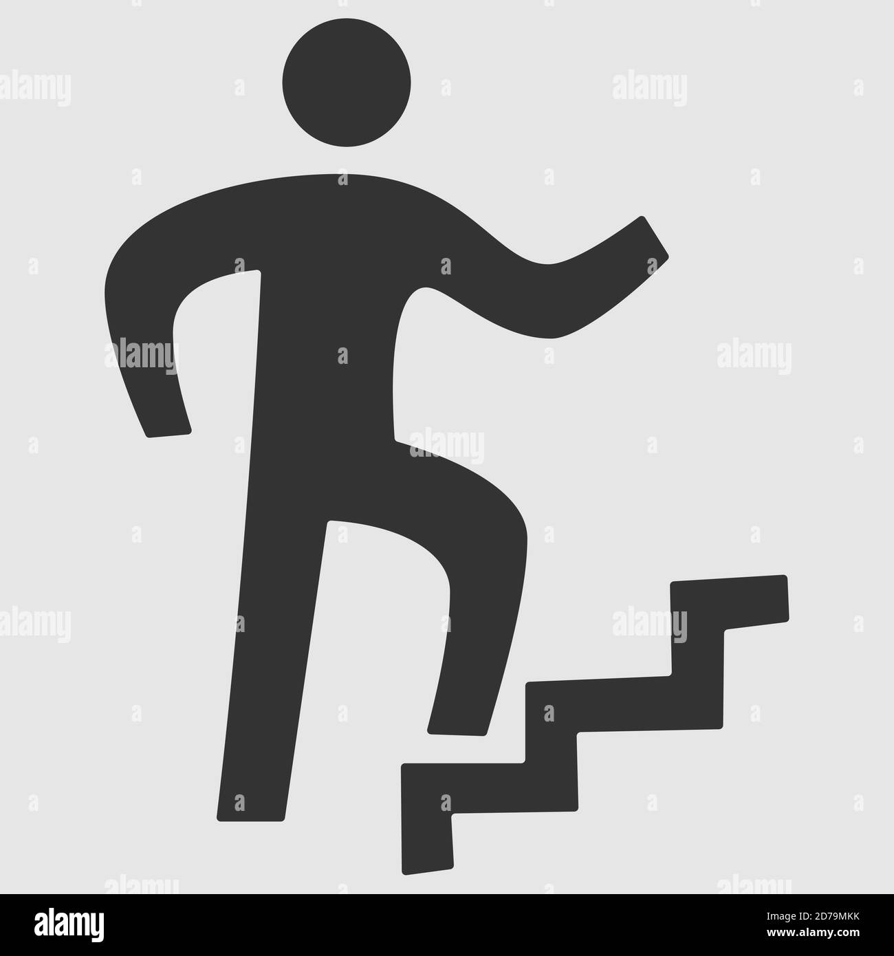 Climbing Stairs Vector or Illustration Stock Vector