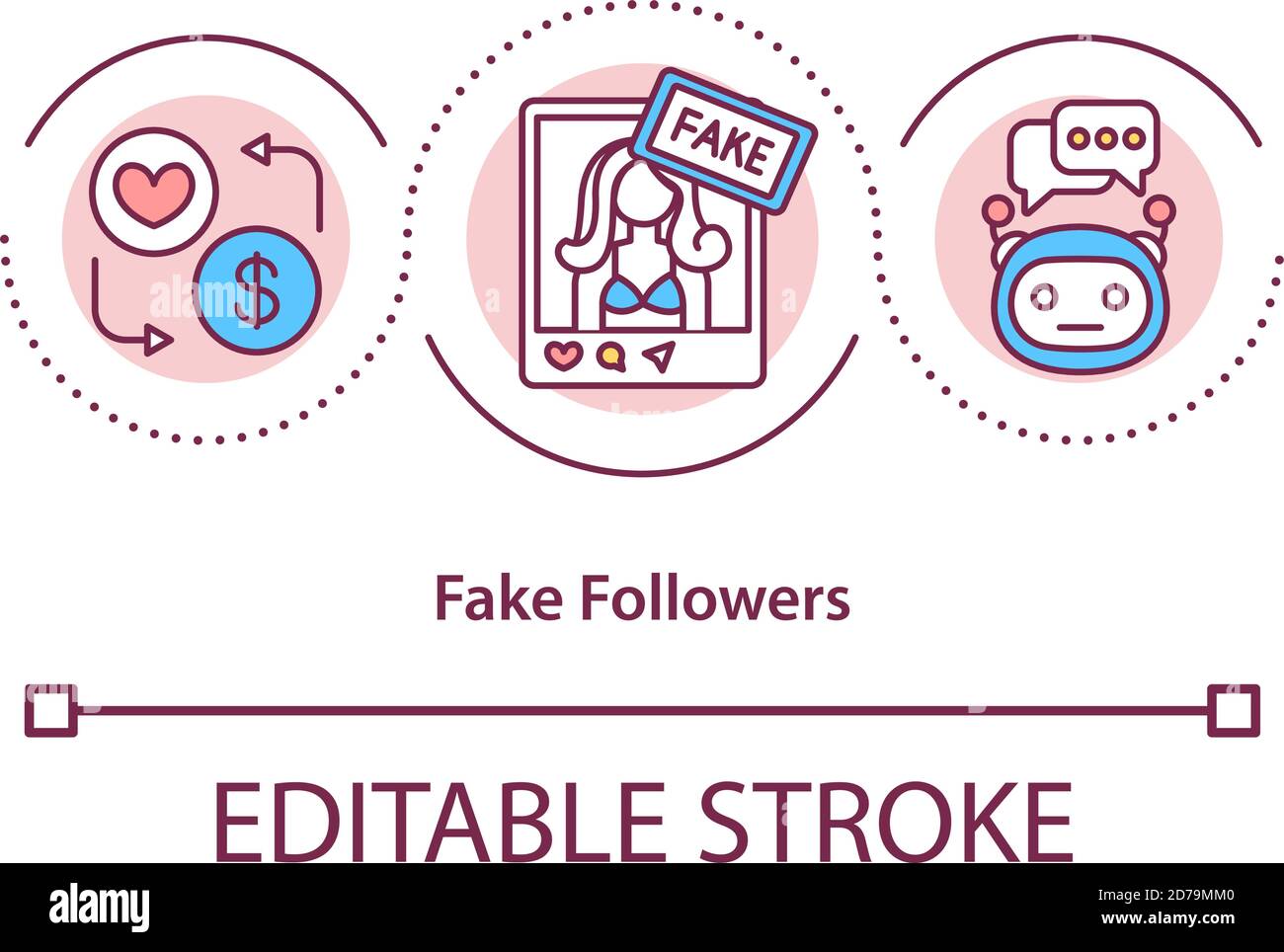 Fake followers concept icon Stock Vector Image & Art - Alamy