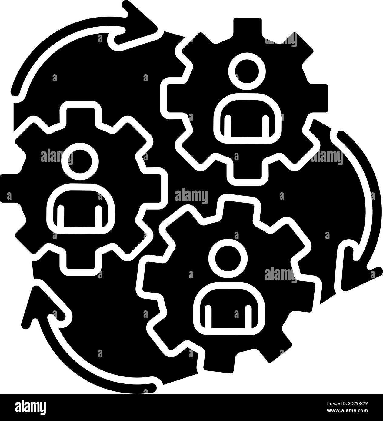 Human synergy black glyph icon Stock Vector Image & Art - Alamy