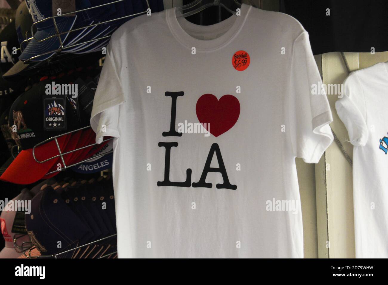 A typical store front of a small souvenir shop in Chinatown Los Angeles