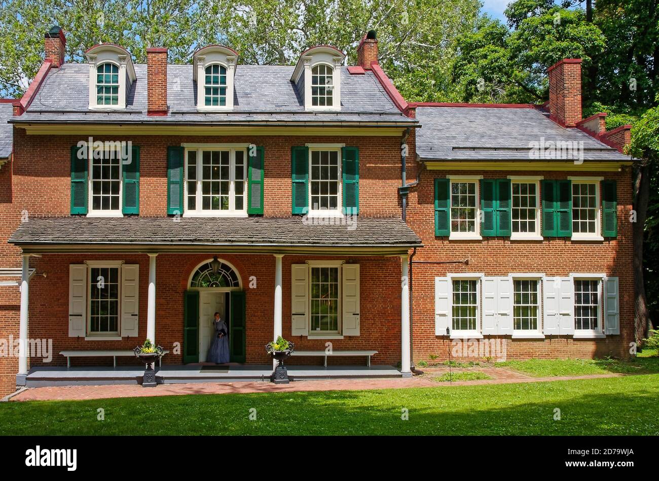 Large brick federal style house hires stock photography and images Alamy