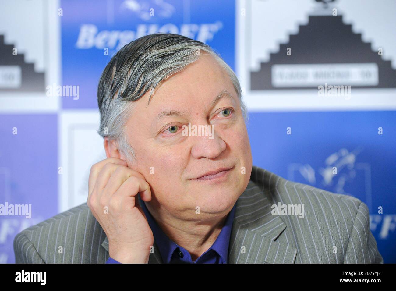 2010/11/27. Vilnius, LIthuania.Anatoly Yevgenyevich Karpov is a Russian chess grandmaster and former World Champion. photo by Alfredas Pliadis Stock Photo