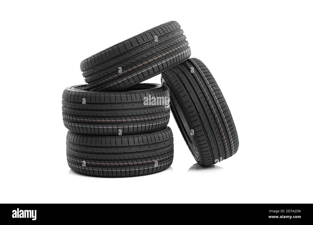 Car tires on a white background Stock Photo Alamy