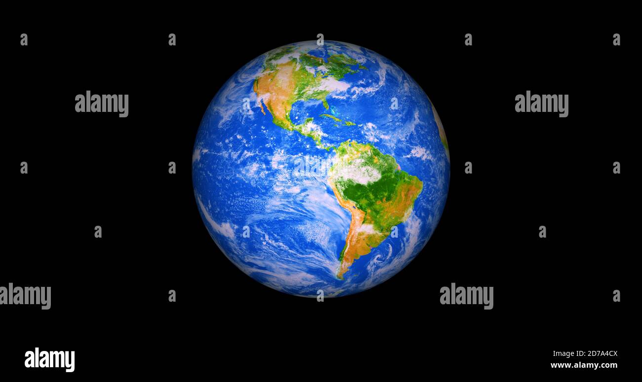 3d View Of Earth From Space Beautiful Photo Realistic 3D Earth On Space. .Front View Of The Earth From  Space With Clouds And Green Landscapes Full View Earth 4K Resolution Stock  Photo - Alamy