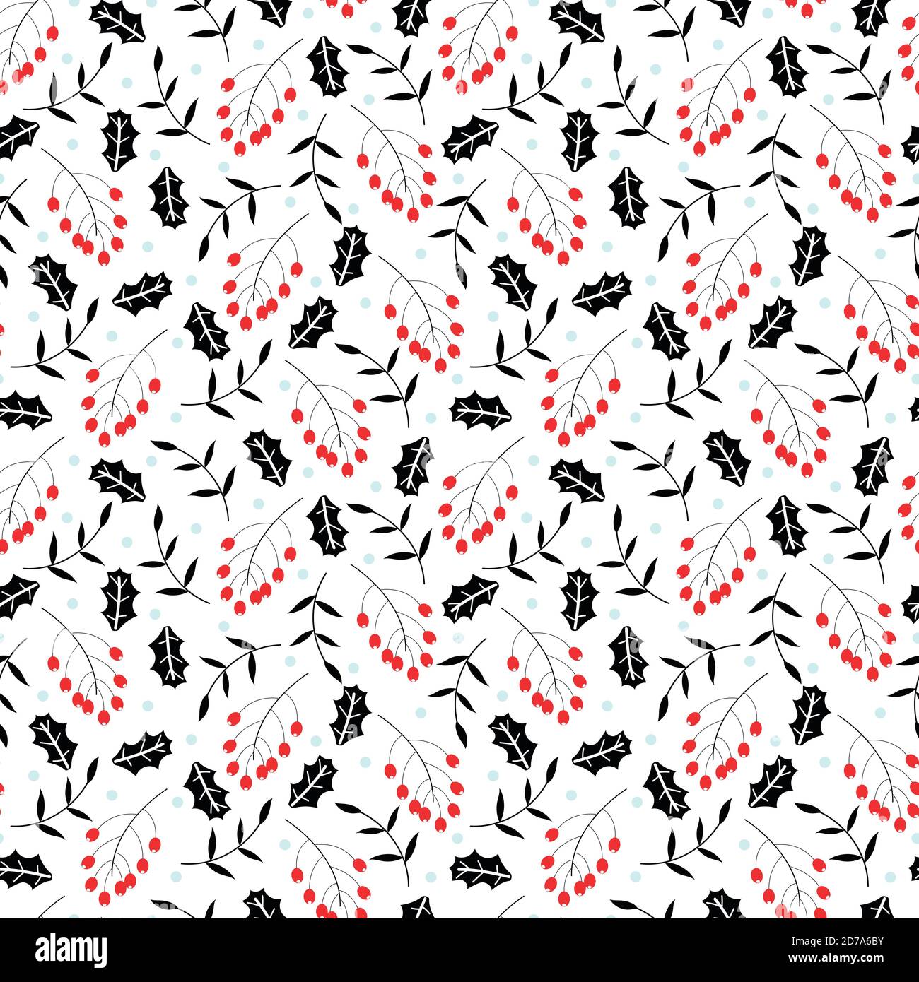 Christmas Berry Allover Fabric White Christmas Berry Allover Fabric White