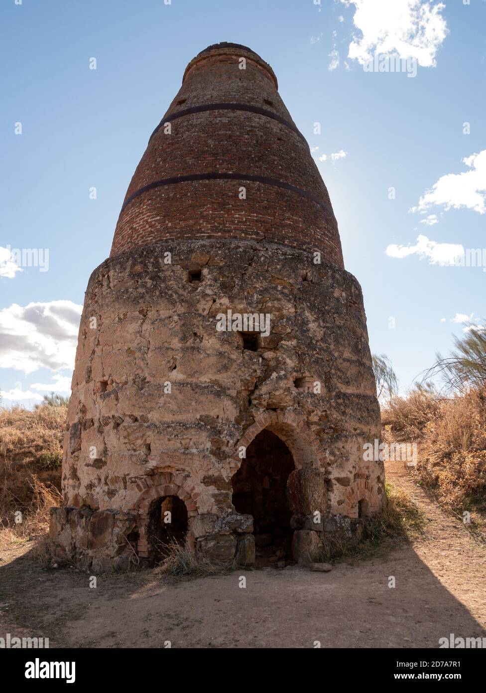 Vertical shot of an old tower Stock Photo