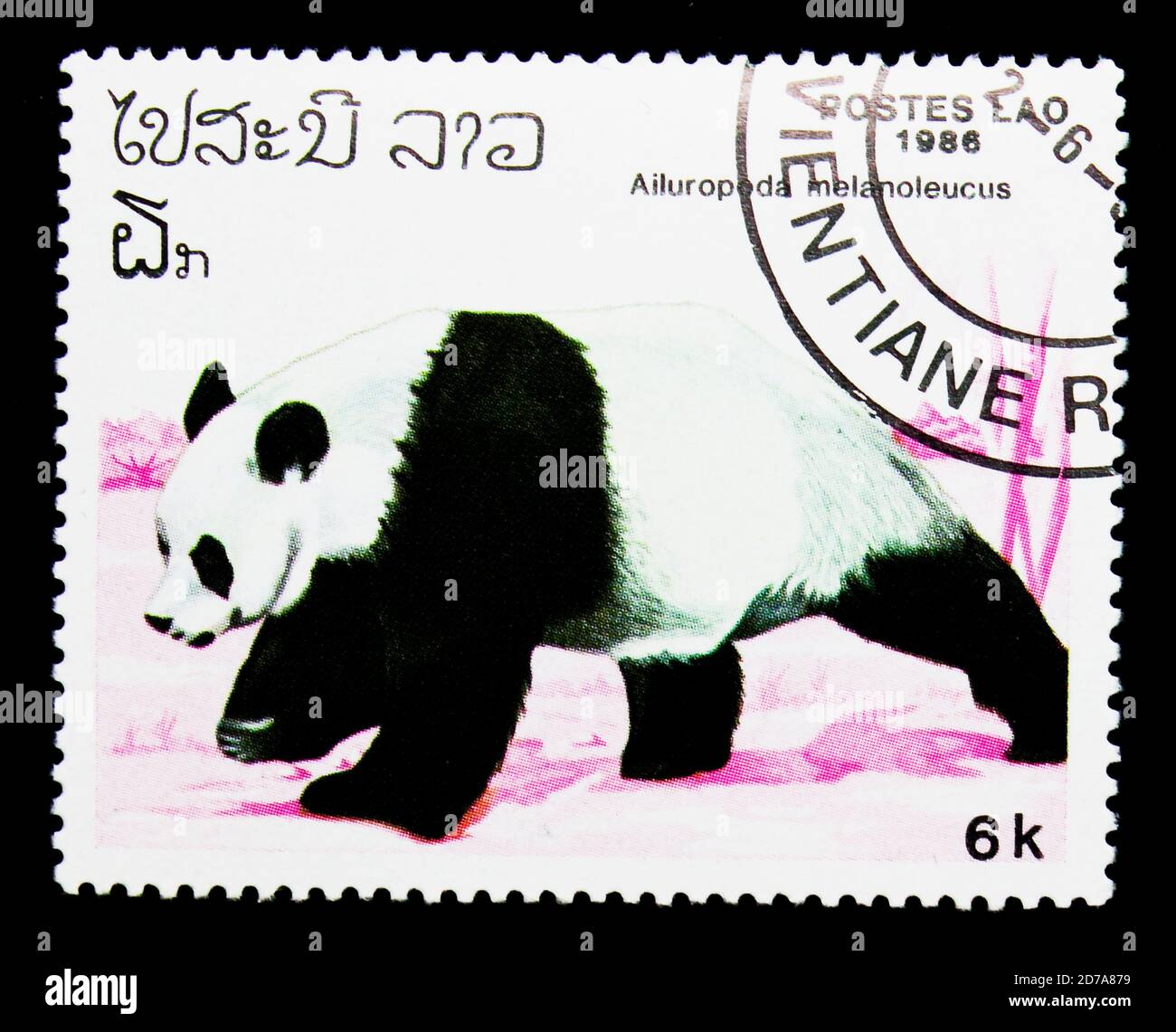 Moscow Russia November 26 17 A Stamp Printed In Lao People S Democratic Republic Shows Giant Panda Ailuropoda Melanoleuca Serie Circa 1986 Stock Photo Alamy