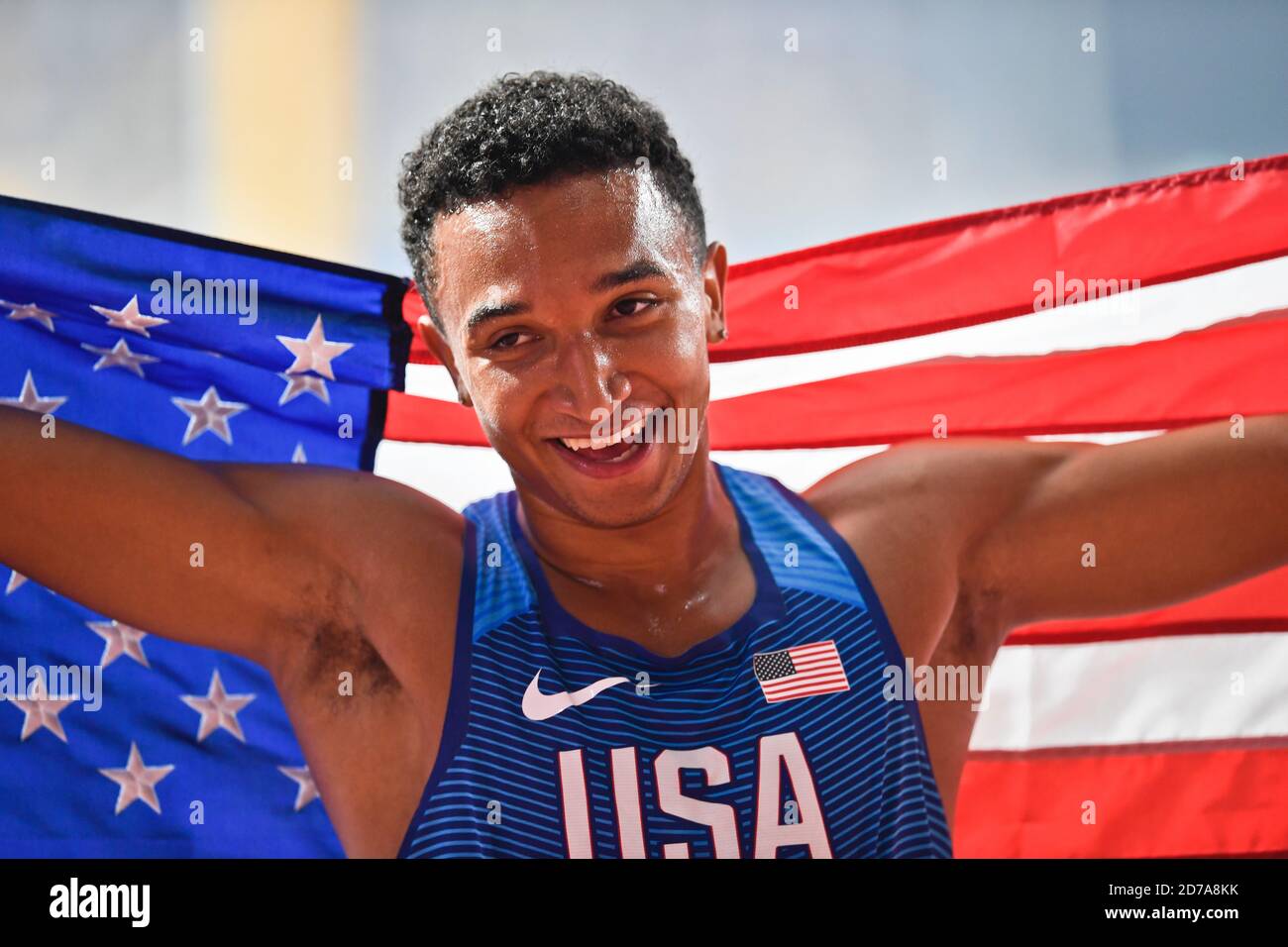 Donavan Brazier (USA). 800 metres Gold Medal. IAAF World Athletics