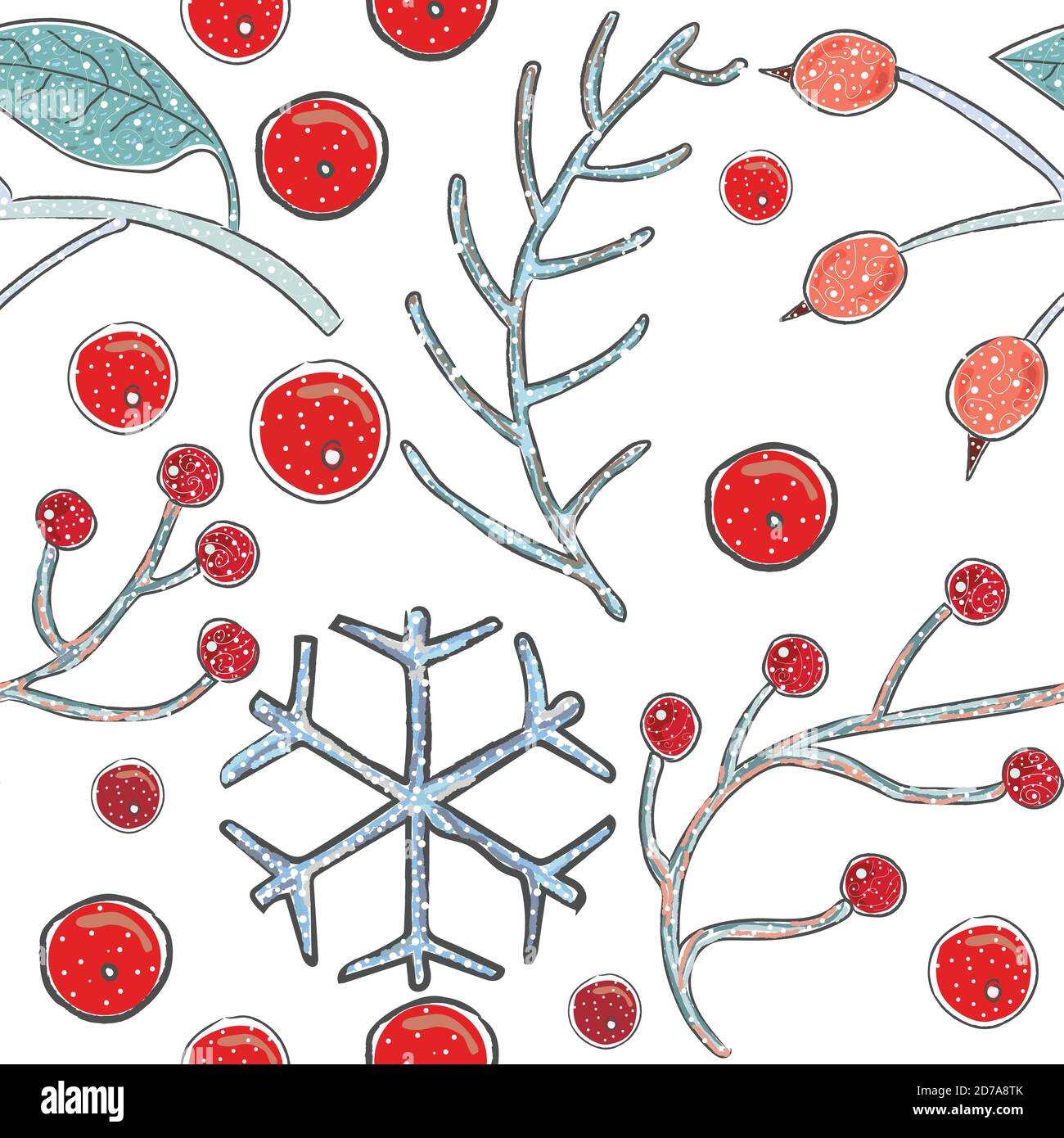 Seamless Winter Pattern. Merry Christmas Texture. Vector Illustration ...
