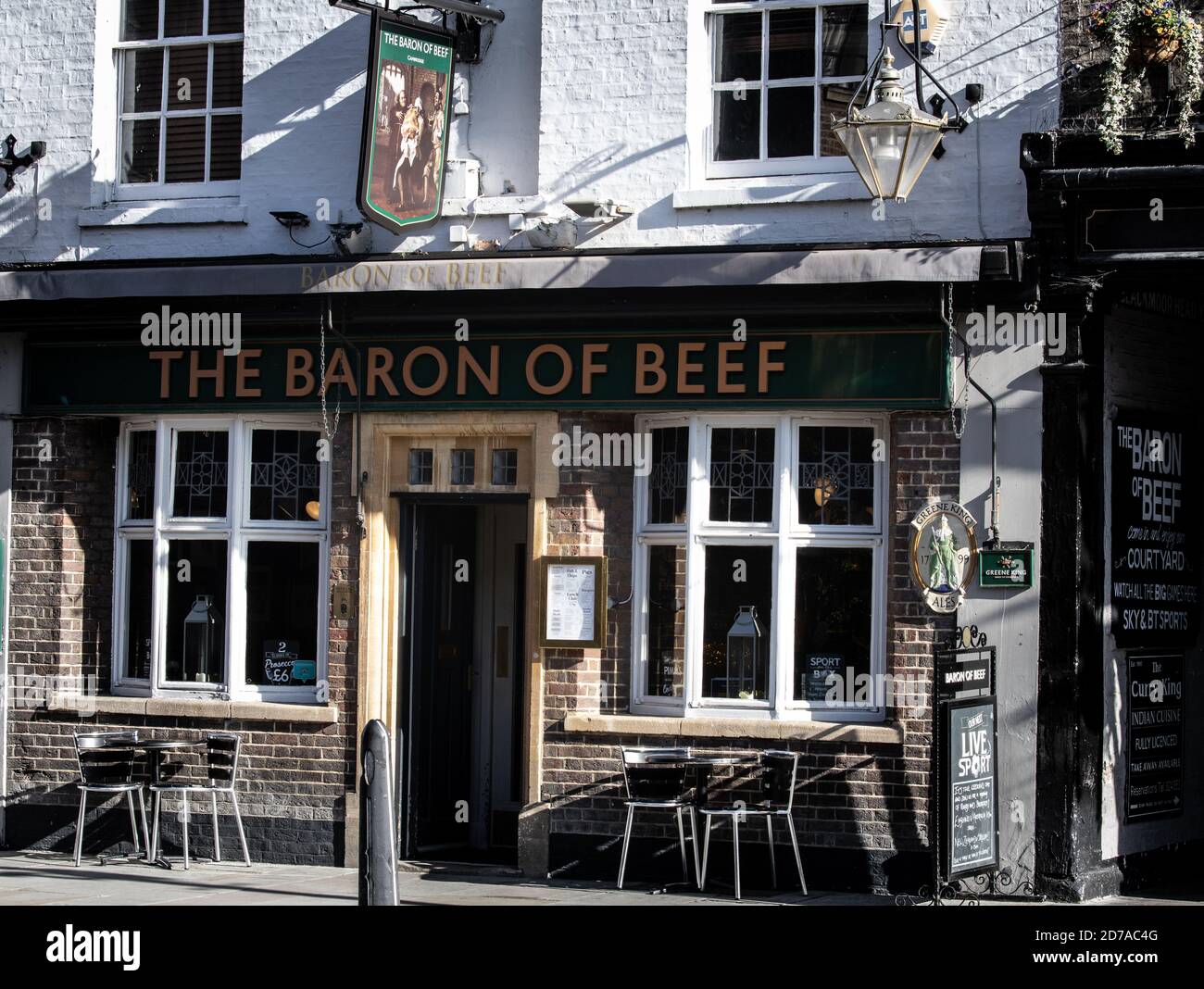 Traditional British Pub Baron of Beef Cambridge Stock Photo