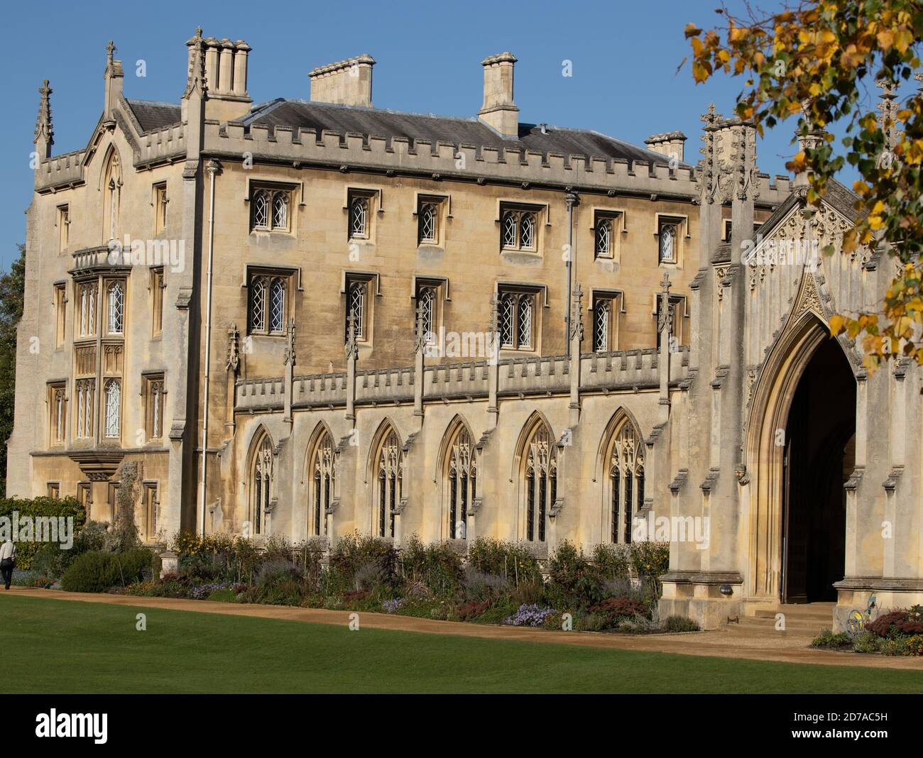 New Court 19th-century Neo-Gothic building part of St Johns College Cambridge often referred to as The Wedding Cake Stock Photo