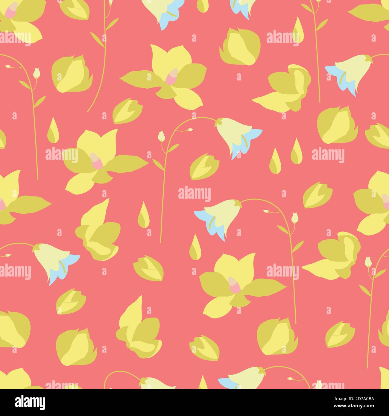 Floral seamless pattern vector design Stock Vector