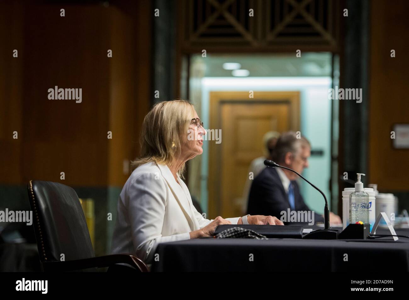 Washington, United States Of America. 21st Oct, 2020. OptumServe CEO Lt. Gen. Patricia D. Horoho appears before a Senate Committee on Veterans Affairs hearing to examine VA MISSION Act, focusing on assessing progress implementing Title I, in the Dirksen Senate Office Building on Capitol Hill in Washington, DC, Wednesday, October 21, 2020. Credit: Rod Lamkey/CNP | usage worldwide Credit: dpa/Alamy Live News Stock Photo