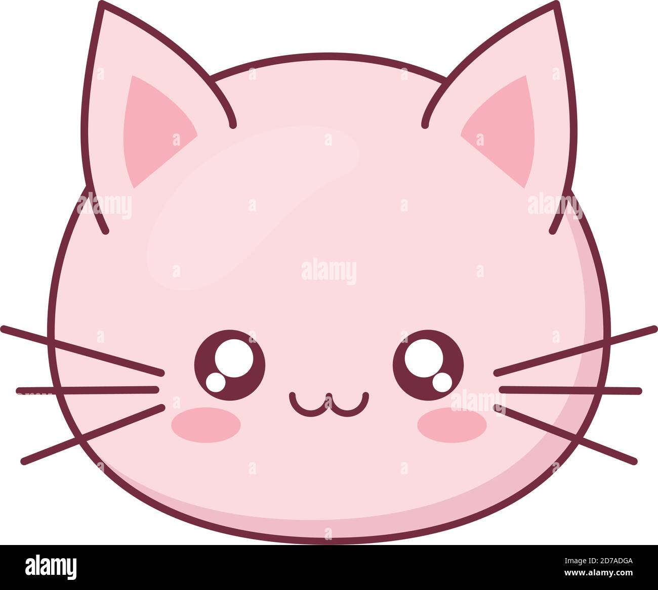 Cute Sitting Cat Icon. Funny Cartoon Character. Kawaii Animal