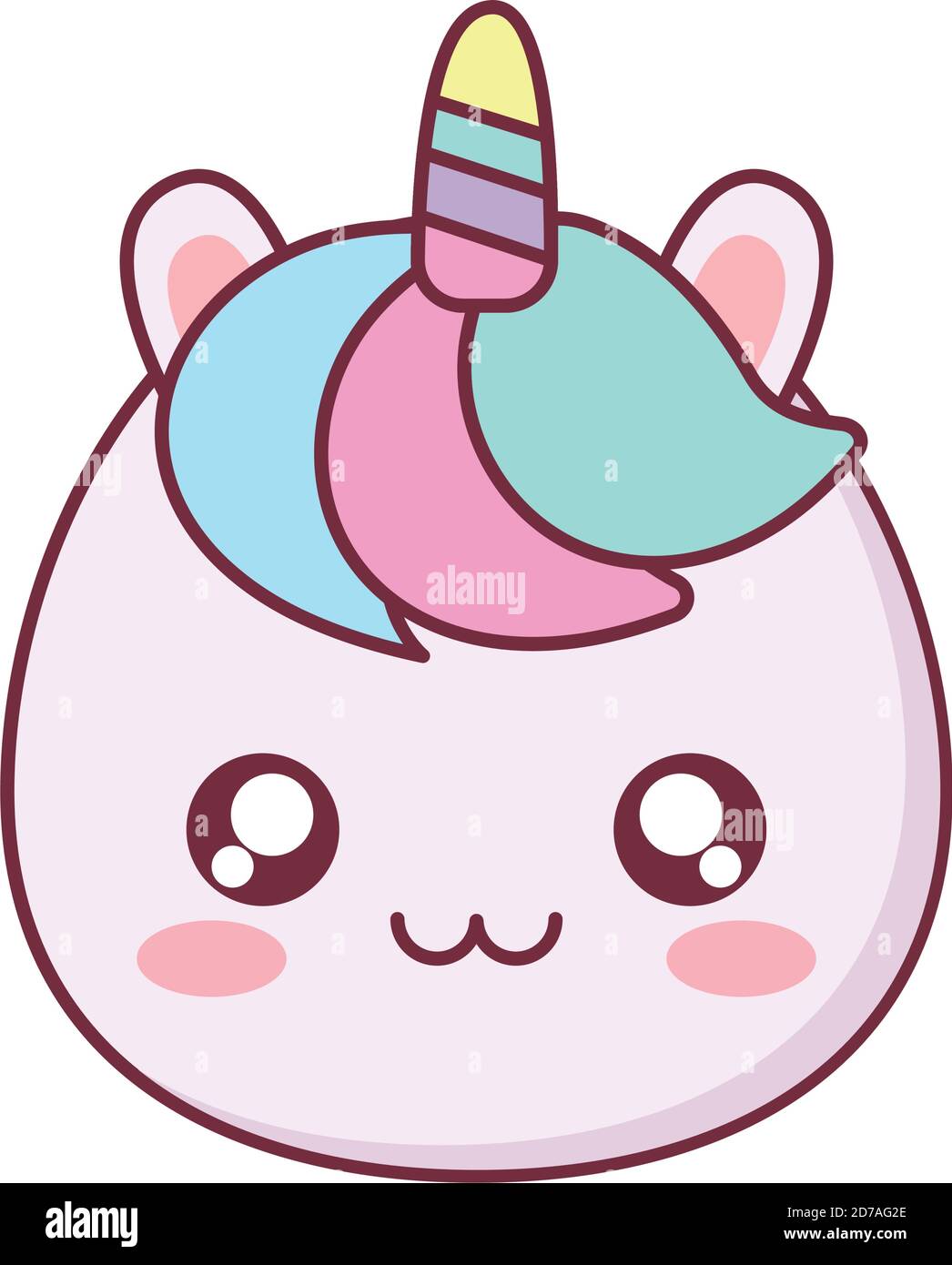 Kawaii unicorn animal cartoon design 1777071 Vector Art at Vecteezy