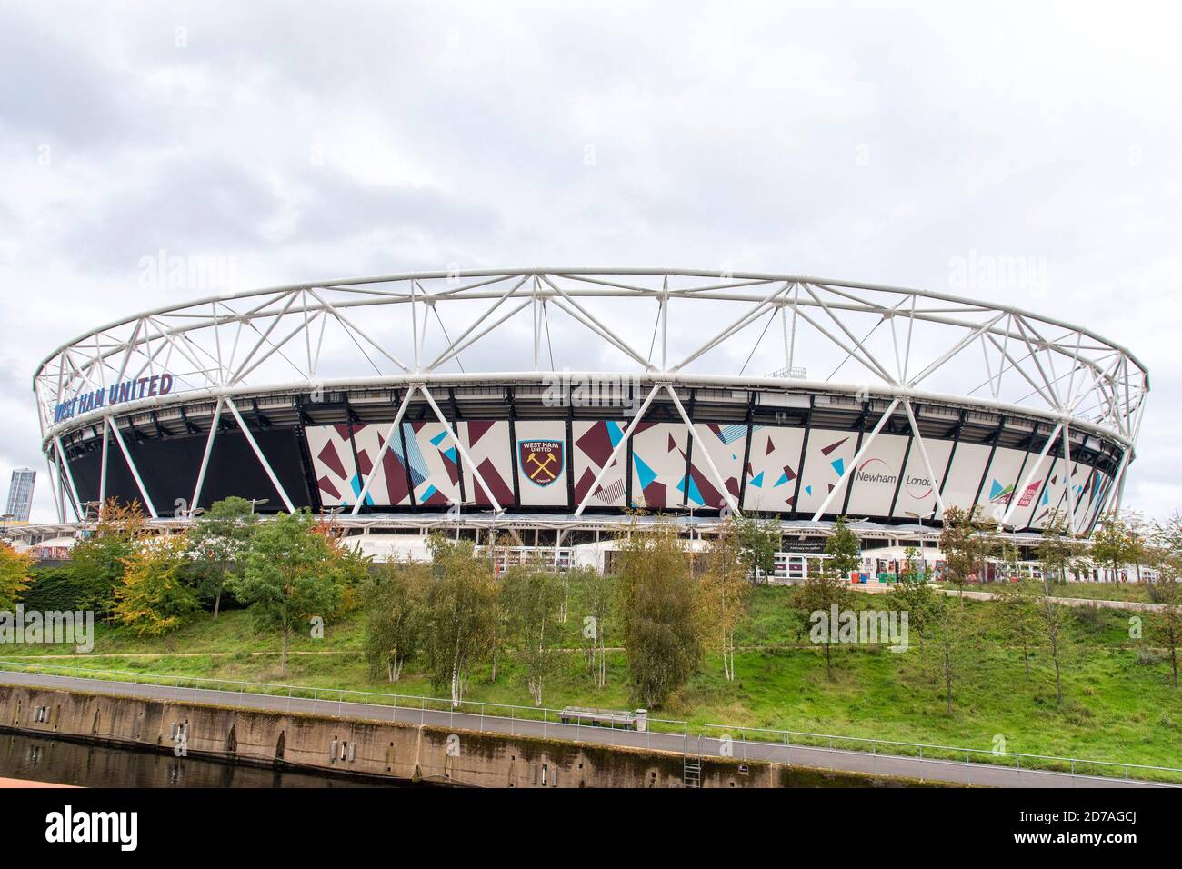 A view of the London Stadium, the home of West Ham United Football Club. Stock Photo