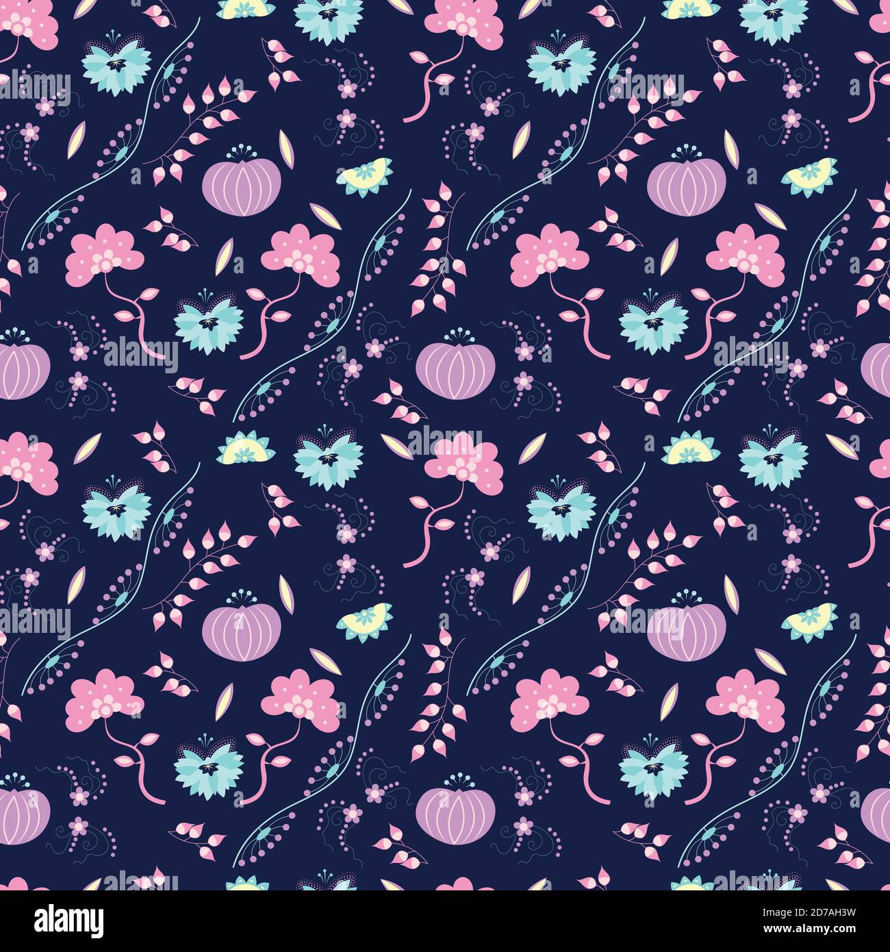 Ditsy Floral seamless pattern design Stock Vector