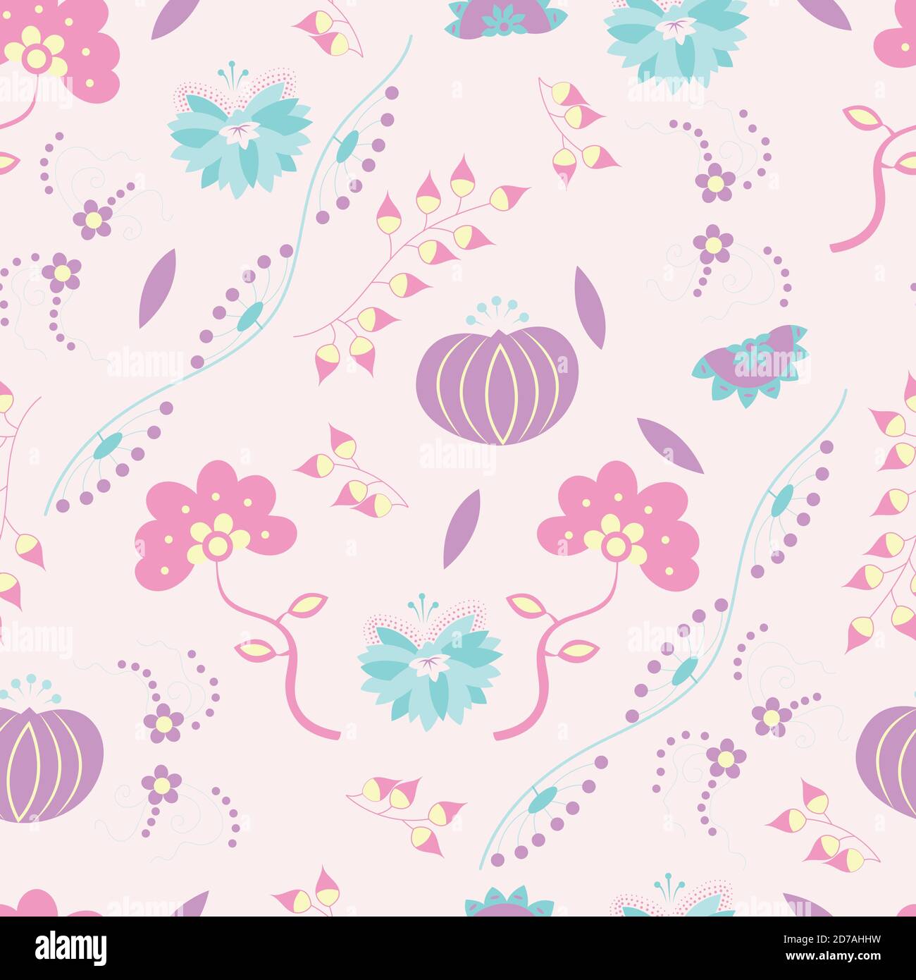Ditsy Floral seamless pattern design Stock Vector