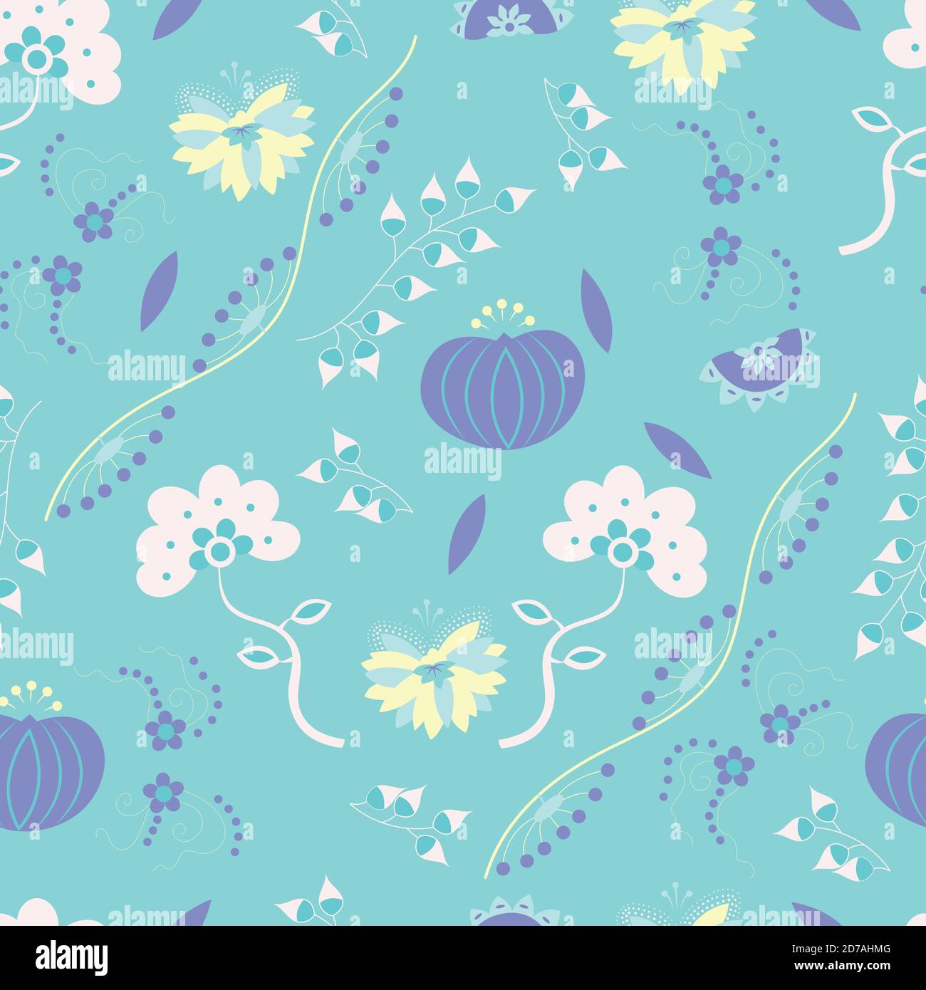 Ditsy Floral seamless pattern design Stock Vector