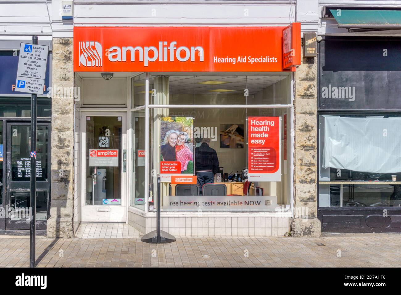 Amplifon hearing aid shop in East Street, Bromley. Stock Photo