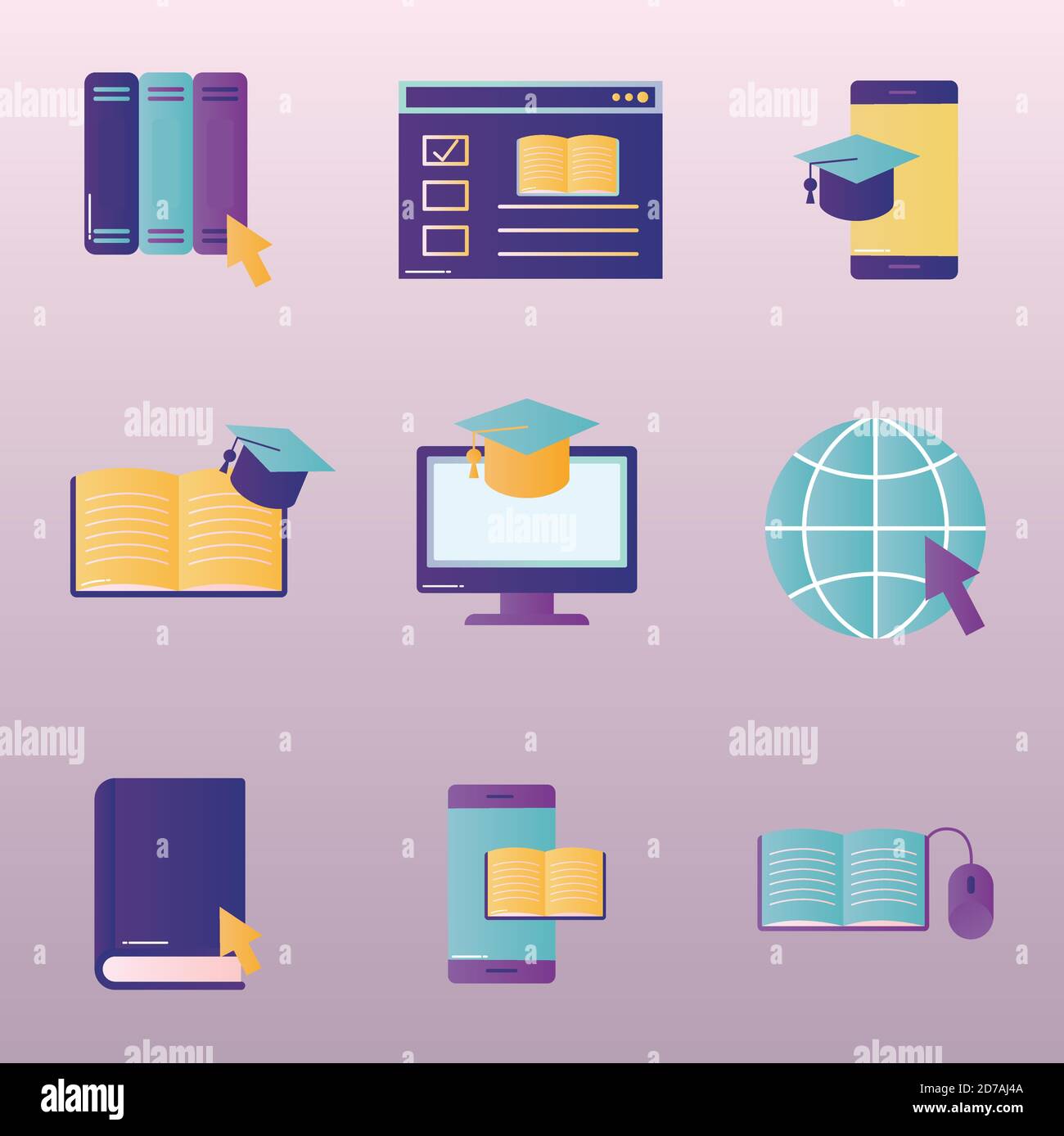 Education online icon set vector design Stock Vector Image & Art - Alamy
