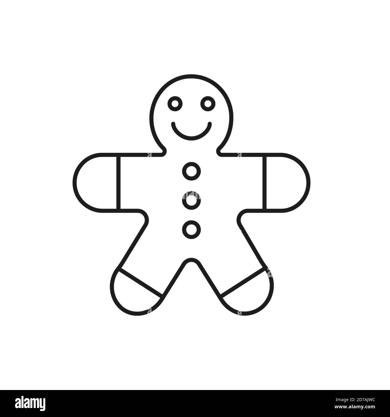 gingerbread man icon element of bakery icon for mobile concept and web ...
