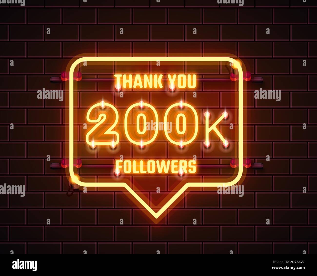 Thank you followers peoples, 200k online social group, happy banner celebrate, Vector illustration Stock Vector
