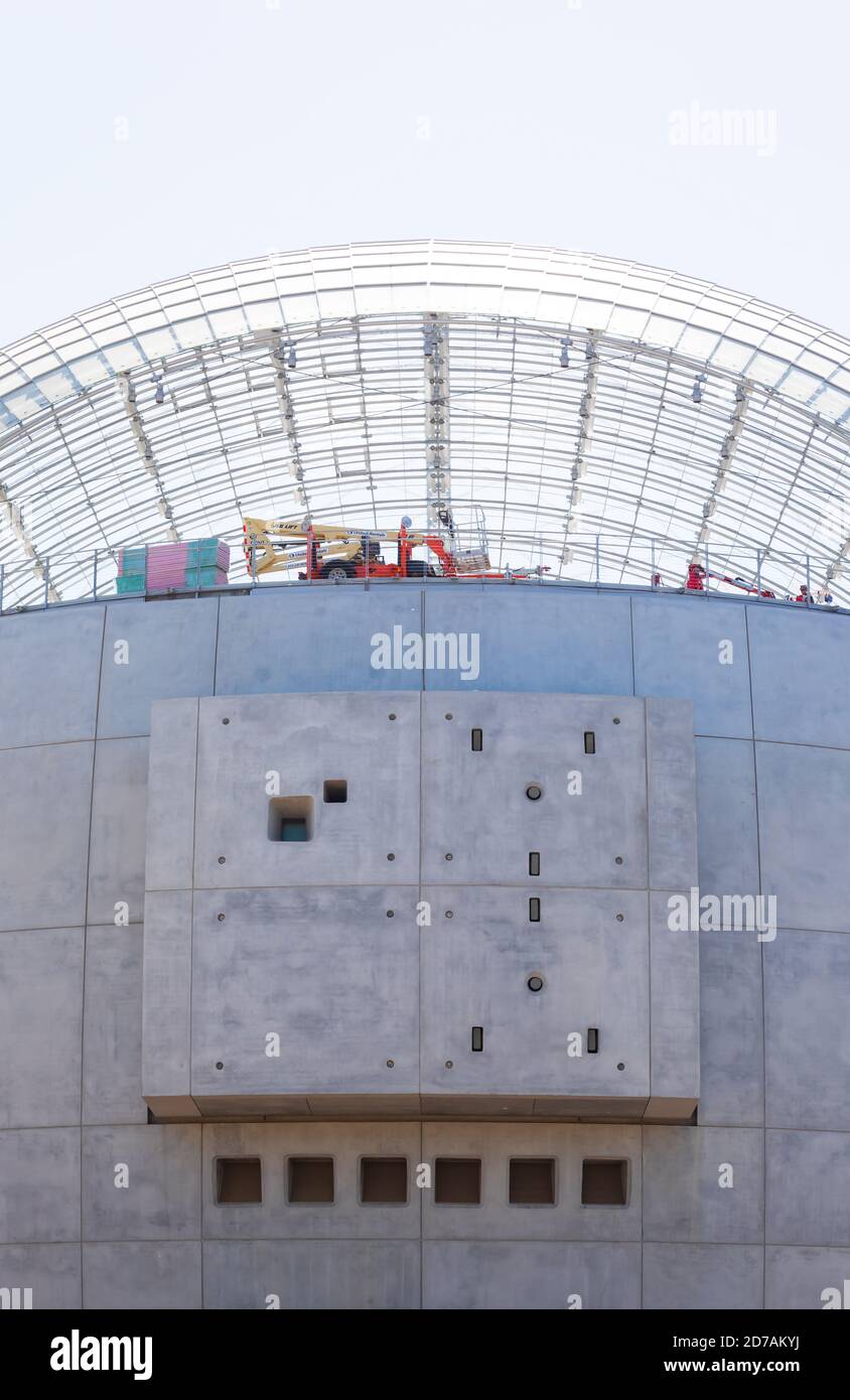 Construction of the Academy Museum of Motion Pictures, due to open 2012, Fairfax and Wilshire Boulevard. Designed by Renzo Piano. Los Angeles, Califor Stock Photo