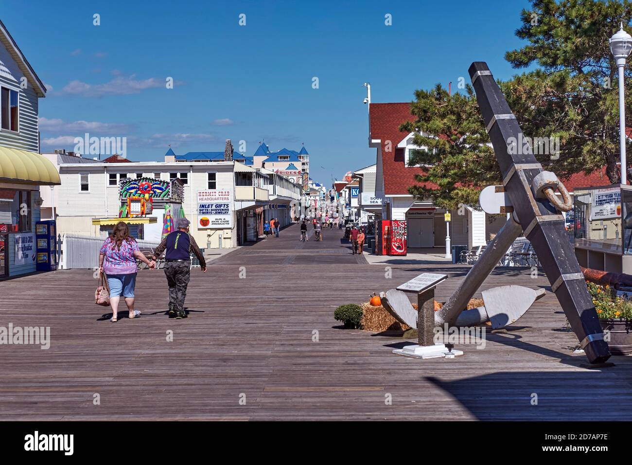Boardwalk view, Ocean City, MD Stock Photo Alamy