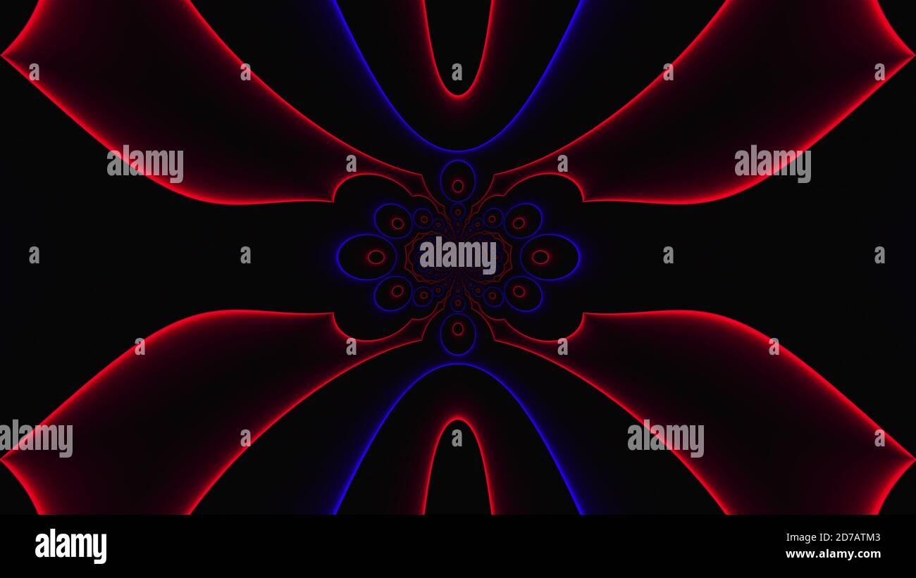 Glowing abstract distorted neon composition. 3d rendering Stock Photo ...