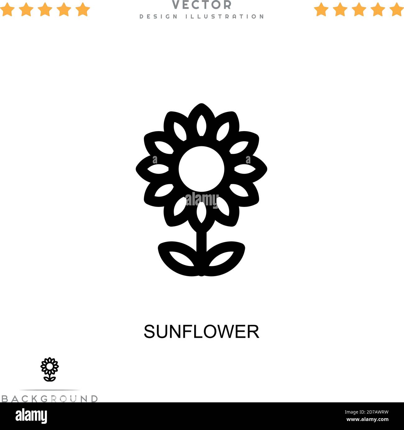 Sunflower icon. Simple element from digital disruption collection. Line ...